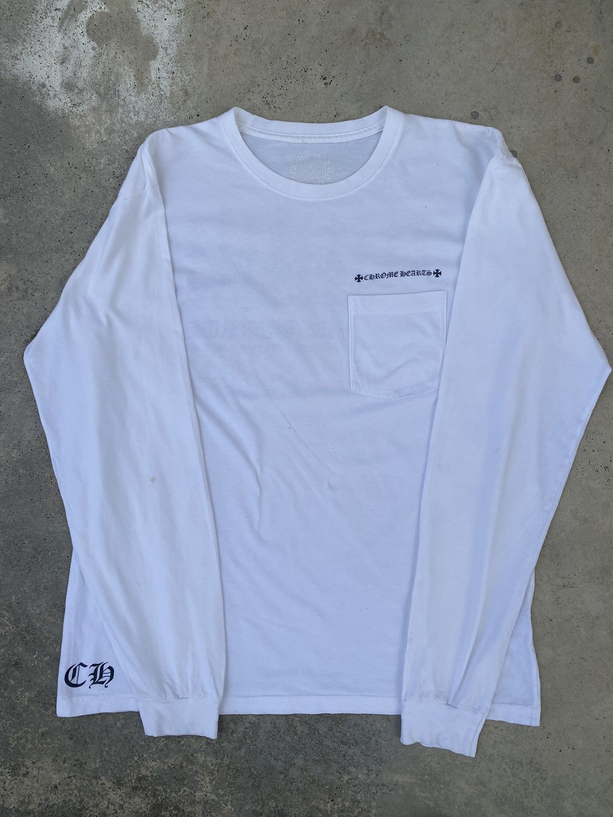 Chrome Hearts Chrome Hearts Script Pocket Backhit Cross Long Sleeve Size US L / EU 52-54 / 3 - 3 Thumbnail