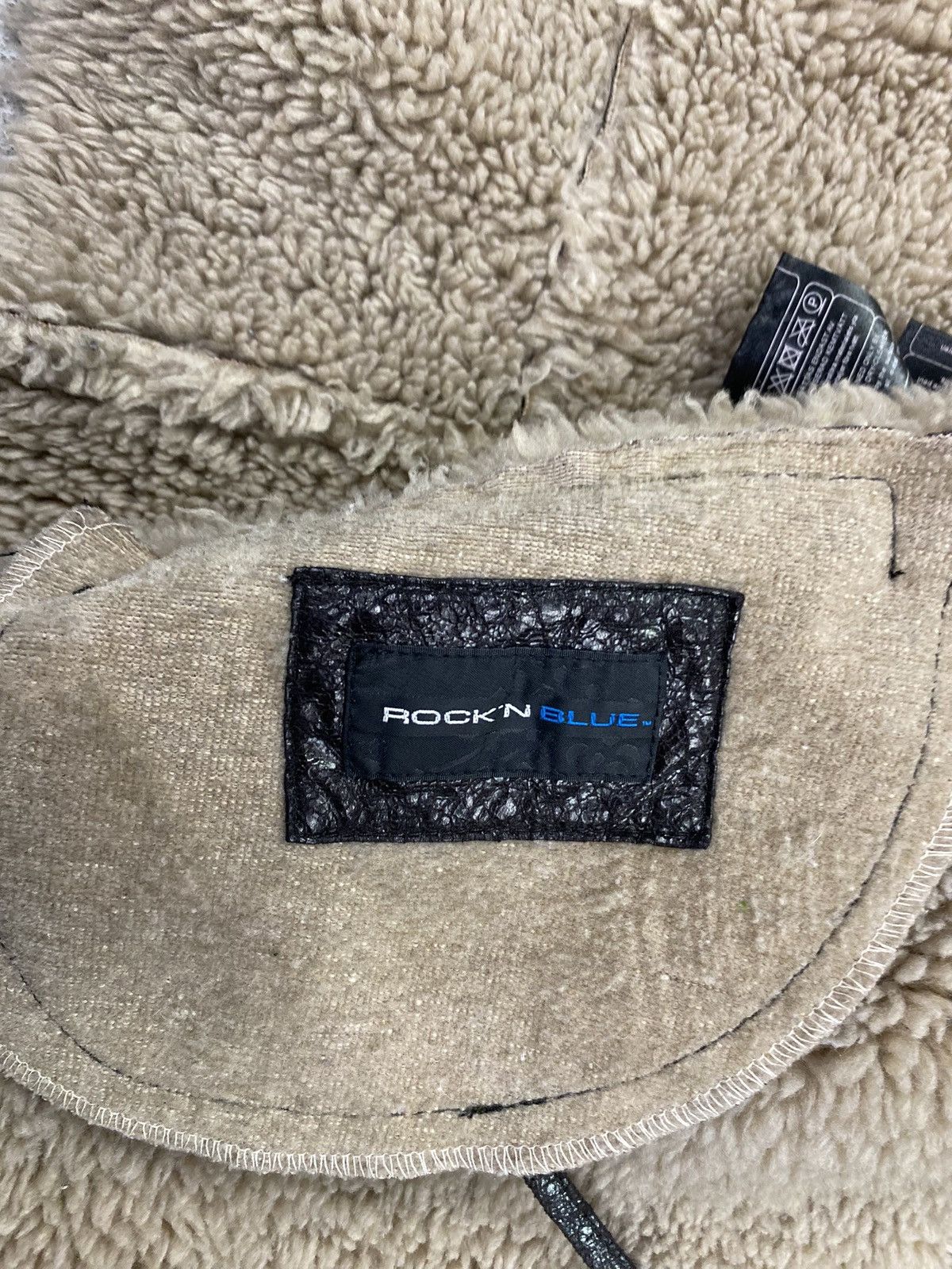 Japanese Brand Rock n blue vintage eco leather jacket japan shearling Size L / US 10 / IT 46 - 4 Thumbnail
