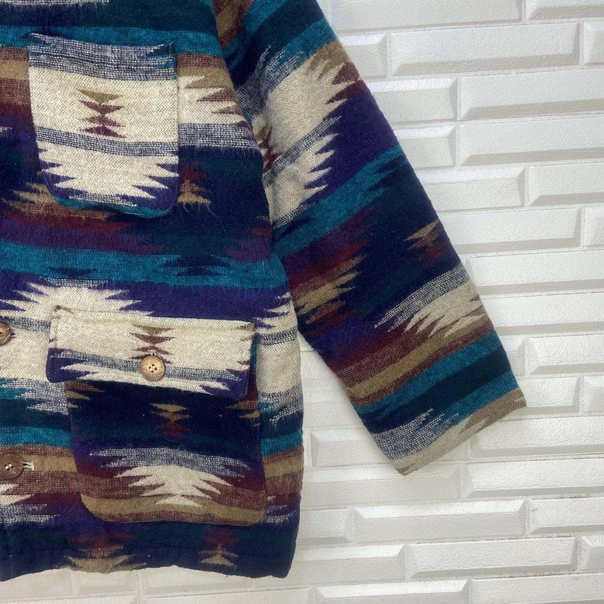 Japanese Brand × Native Vtg Japanese Brand Native Navajo Loose Polar Fleece Jacket Size US S / EU 44-46 / 1 - 5 Thumbnail