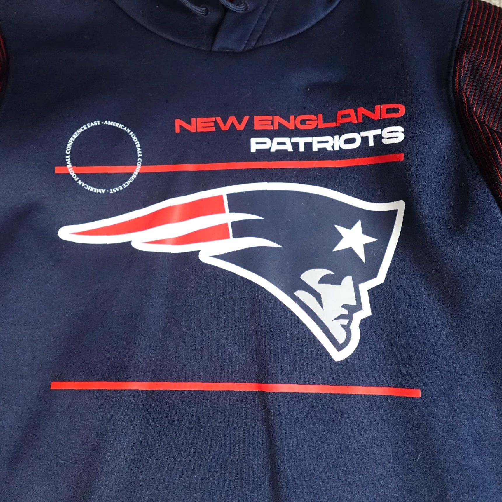 Nike VINTAGE New England Patriots Hoodie L Nike Dri-Fit Blue Mens Long Sleeve Pullover Polyester Shirt Size US L / EU 52-54 / 3 - 5 Thumbnail