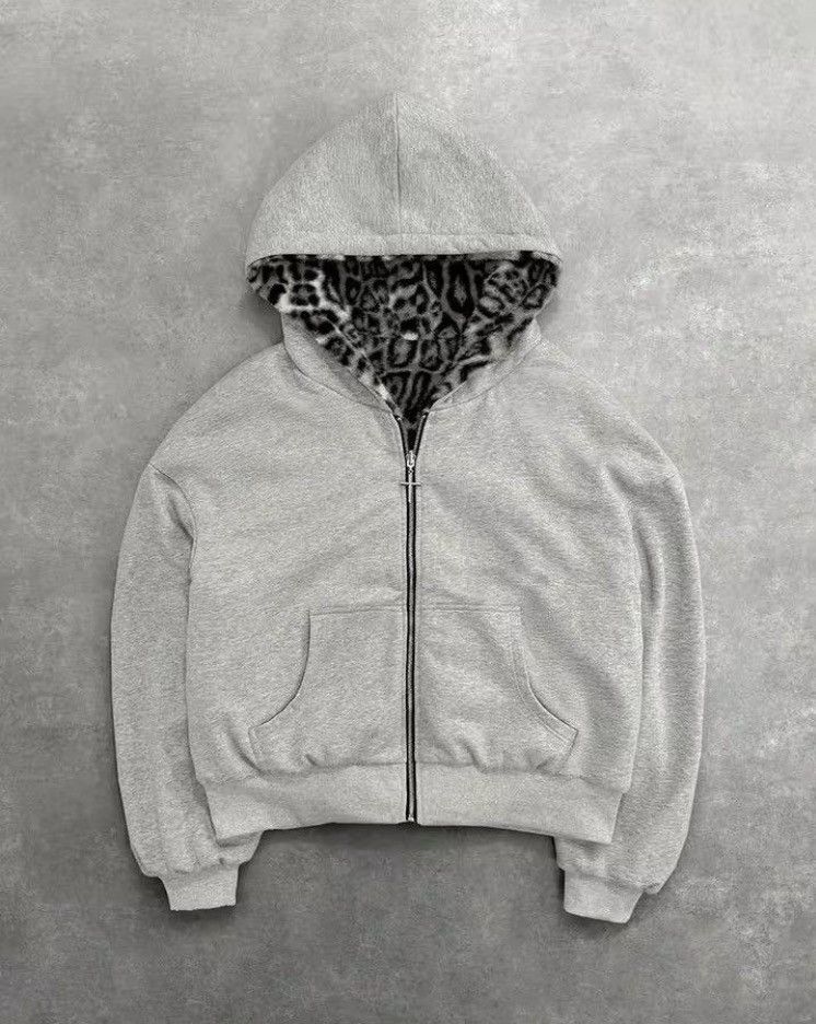 Other Reversible Leopard Faux-Fur Zip-Up Hoodie Size US S / EU 44-46 / 1 - 4 Thumbnail