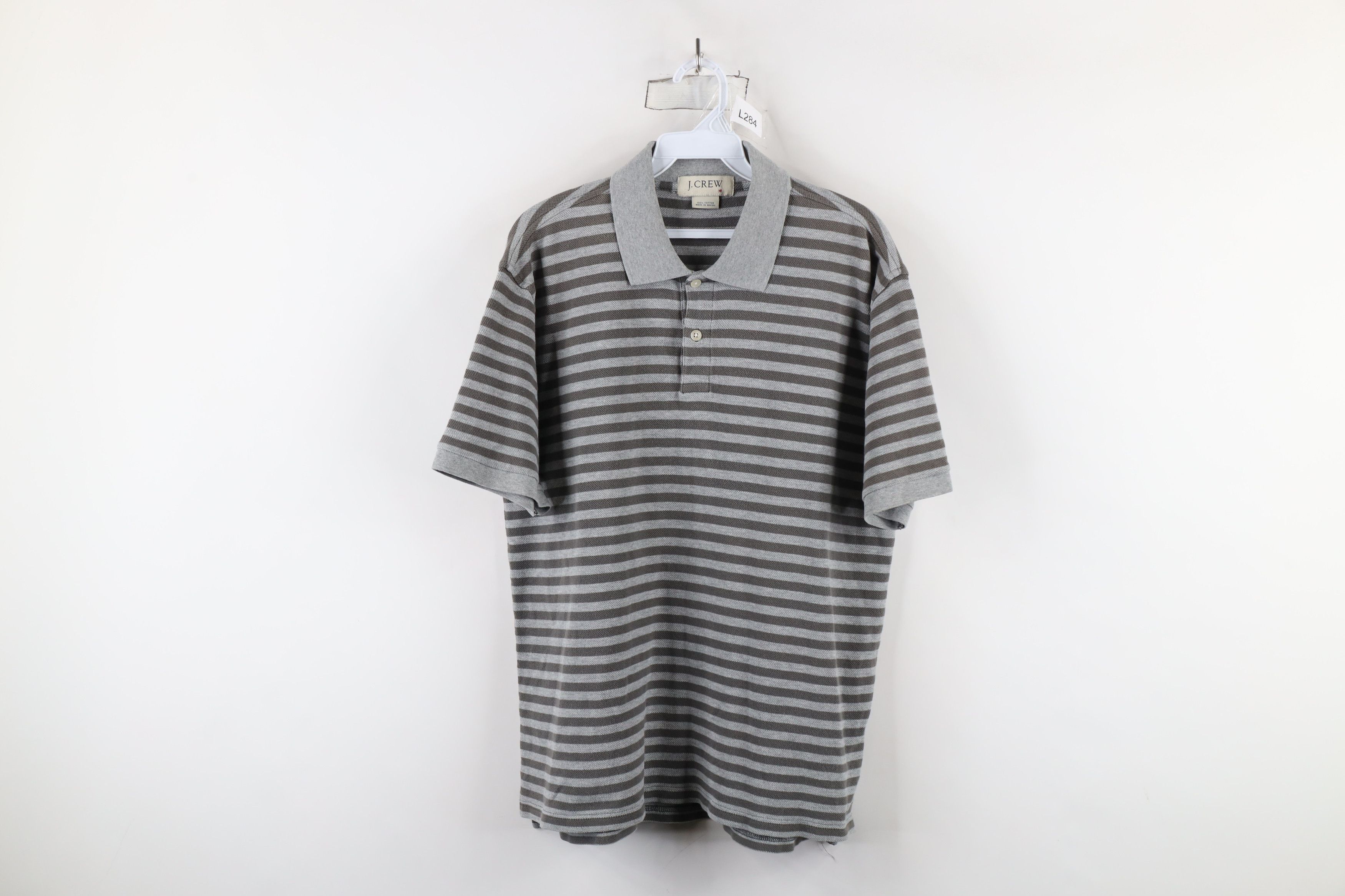 J.Crew × Vintage Vintage 90s J Crew Striped Short Sleeve Polo Shirt Cotton Size US M / EU 48-50 / 2 - 1 Thumbnail