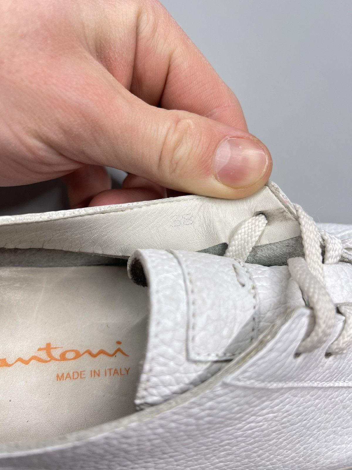 Santoni Santoni Leather Low Top Sneakers Size US 5.5 / EU 38 - 9 Thumbnail