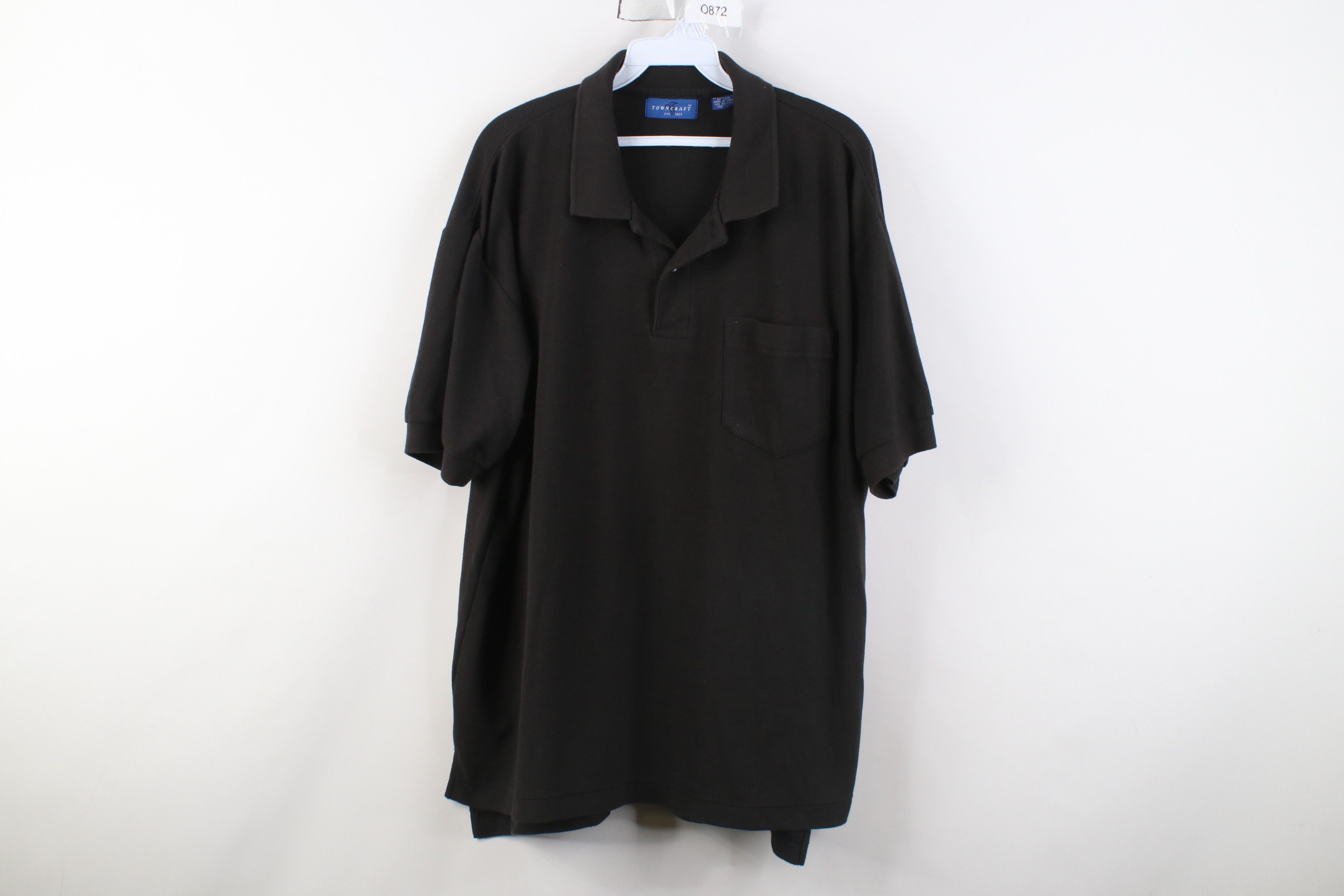 Vintage Vintage 90s Streetwear Collared Golf Polo Shirt Black Pocket Size US XL / EU 56 / 4 - 1 Thumbnail