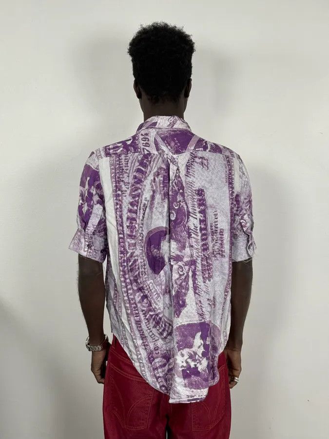 Acne Studios SS2013 Acne Studios Purple Dollar Short Sleeve Shirt Size US S / EU 44-46 / 1 - 3 Thumbnail