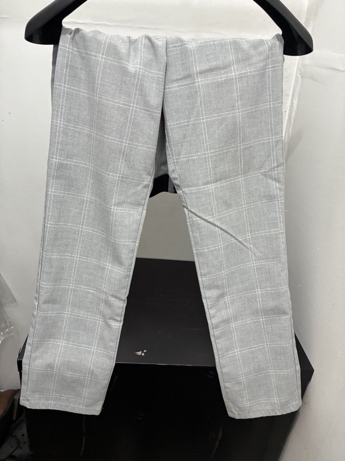 Zara ZARA Mens Plaid Dress Pants Size S Gray Slim Fit Flat Front Size US 28 / EU 44 - 2 Thumbnail