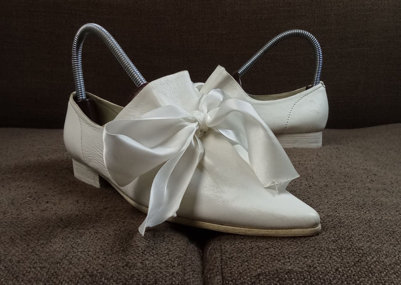 Uma Wang UMA WANG - s/s'14 - Ribbon Lace Silk - Pointed toe - Leather Size US 4 / IT 34 - 3 Thumbnail