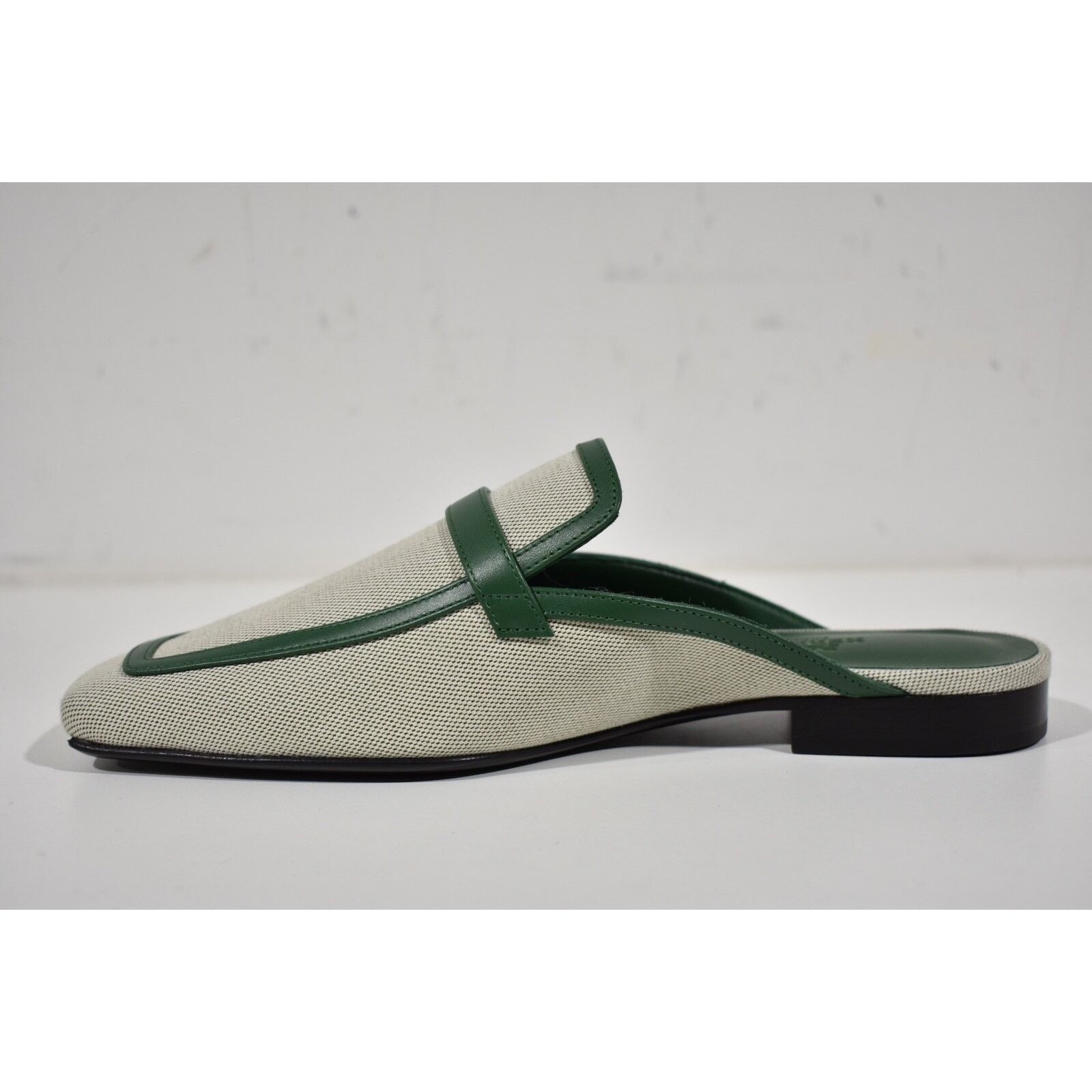 Hermes Groupie Mule Cactus Canvas Backless Mule Slide Flat 37 Size US 7 / IT 37 - 8 Thumbnail