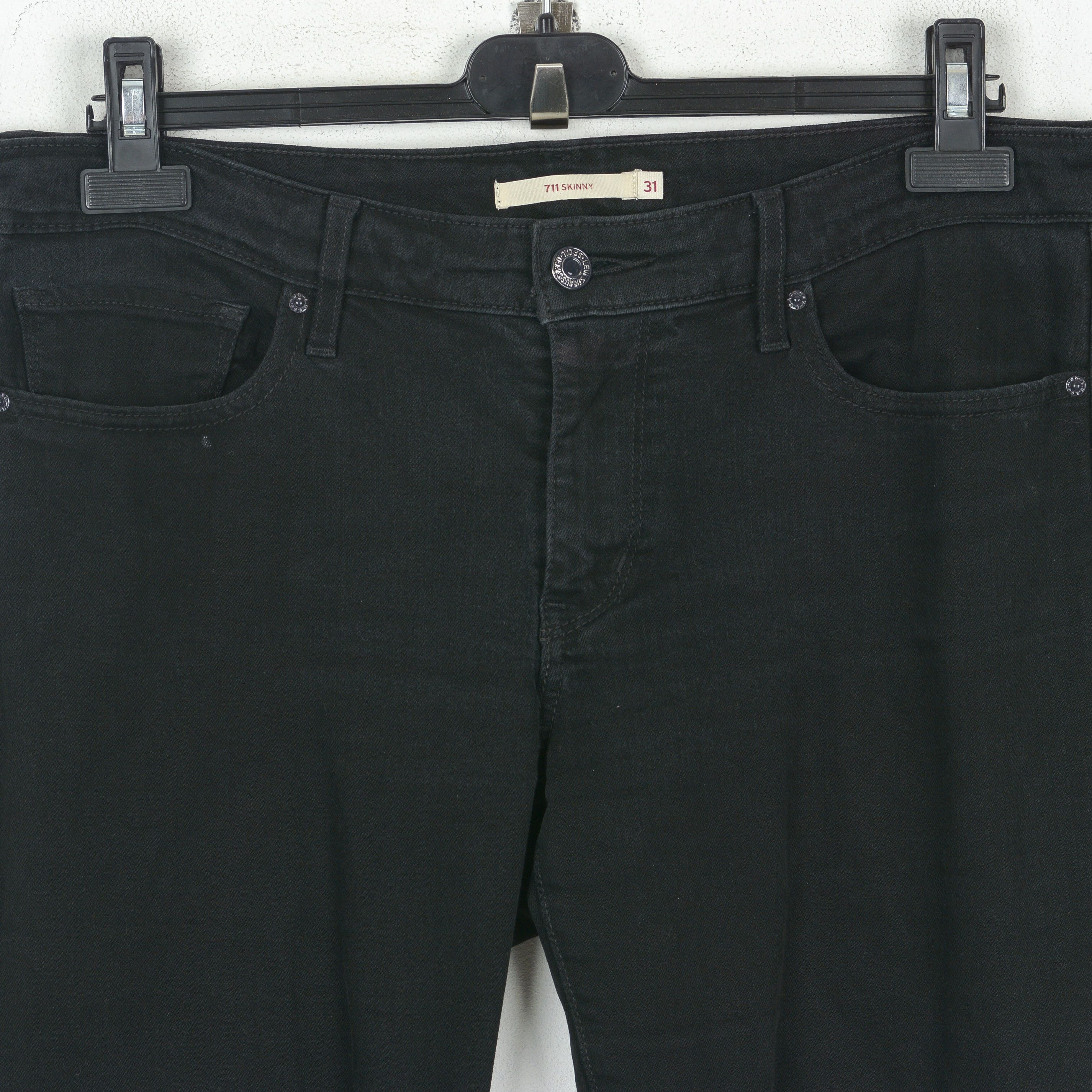 Levi's 711 Skinny W31 L34 Denim Jeans Slim Trousers Mid Rise Pants Size 31" - 3 Thumbnail