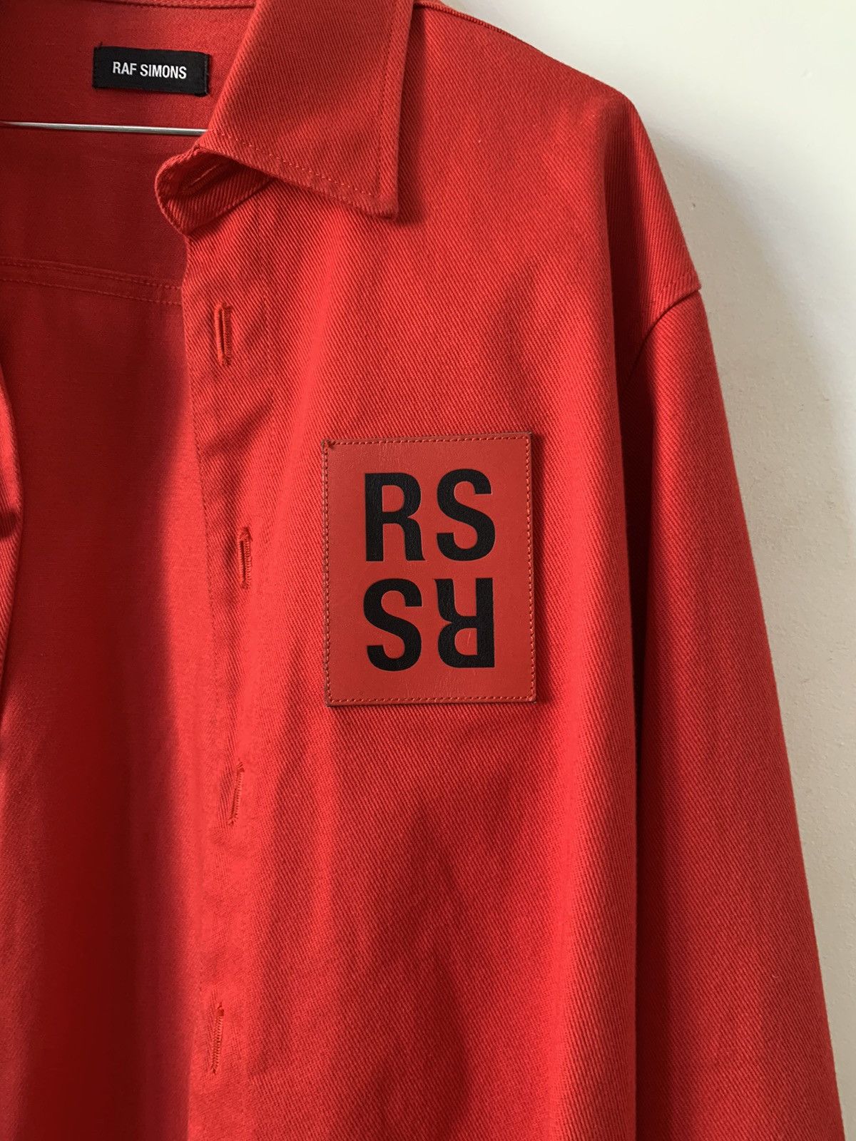 Raf Simons Raf Simons Red Denim shirt patch aw 18/19 Size US S / EU 44-46 / 1 - 2 Thumbnail