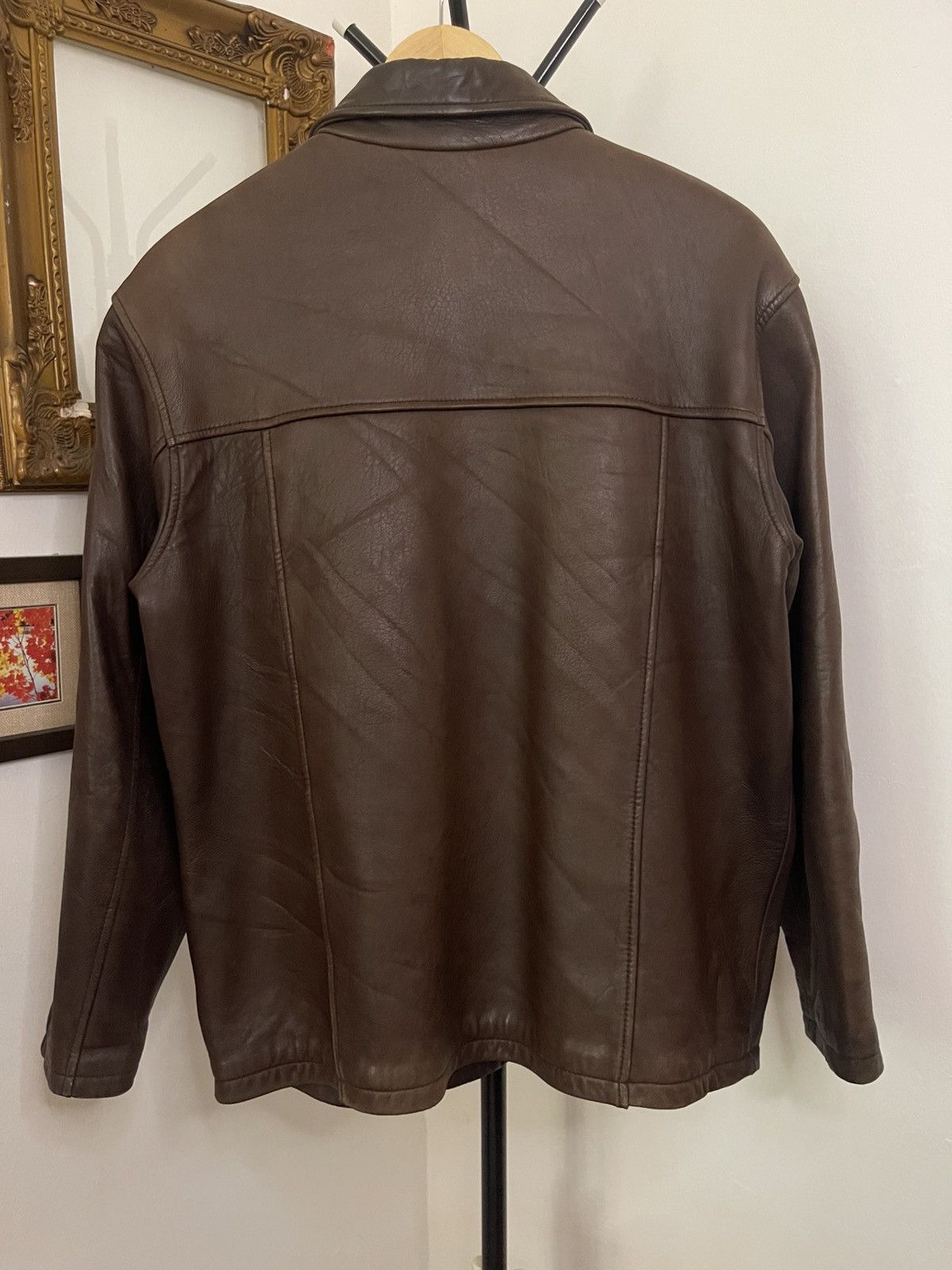 Vintage Vtg leather jacket Size US L / EU 52-54 / 3 - 5 Thumbnail