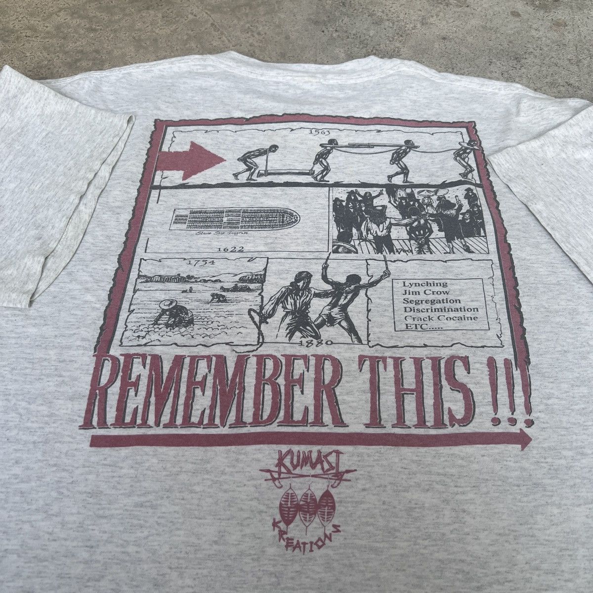 Rap Tees VTG. 90s REMEMBER THIS KUMASI KREATIONS Black History Tee XL Size US XL / EU 56 / 4 - 4 Thumbnail