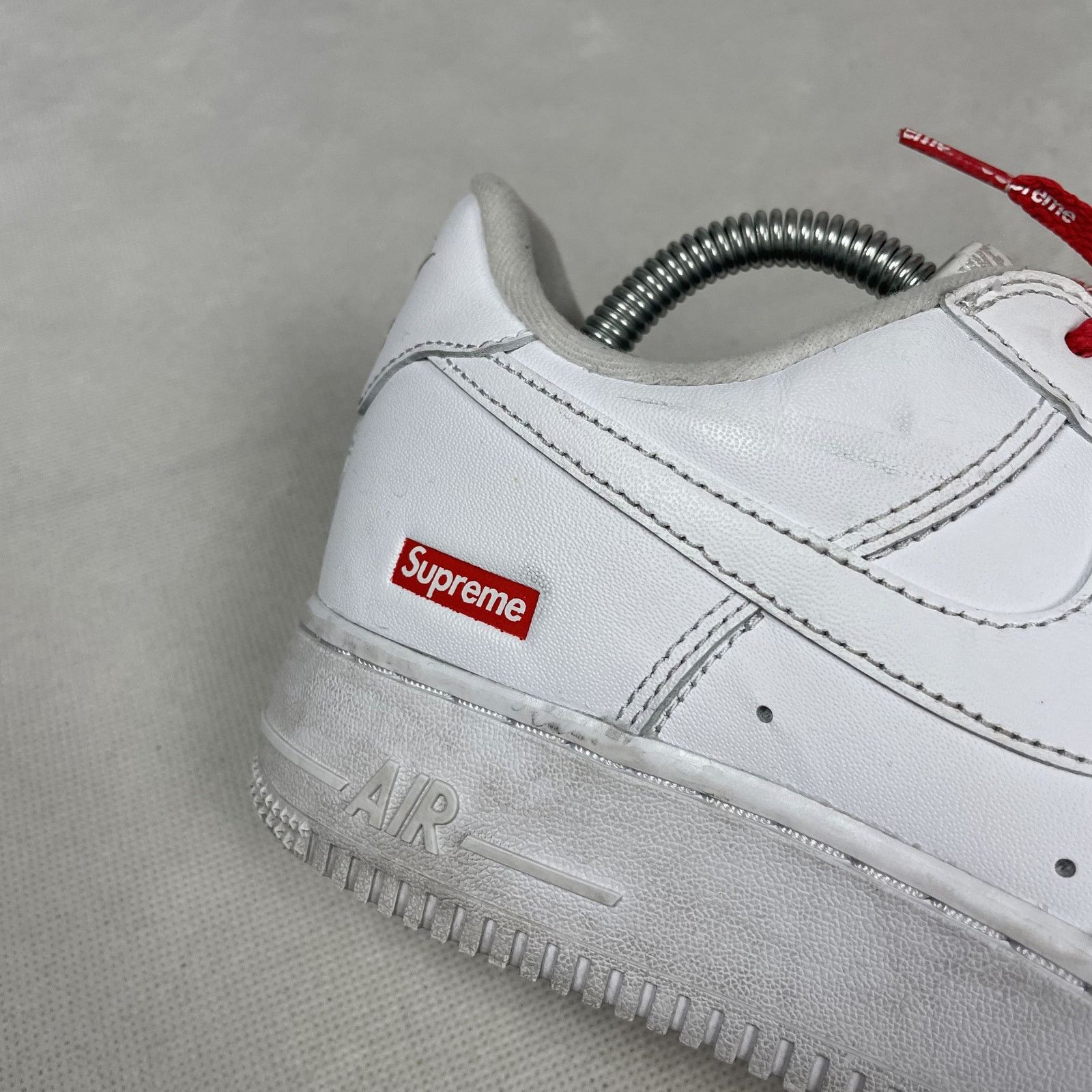 Nike × Supreme Nike Air Force 1 Low SP CU9225-100 Men White Leather Shoes 7 Size US 7 / EU 40 - 6 Thumbnail
