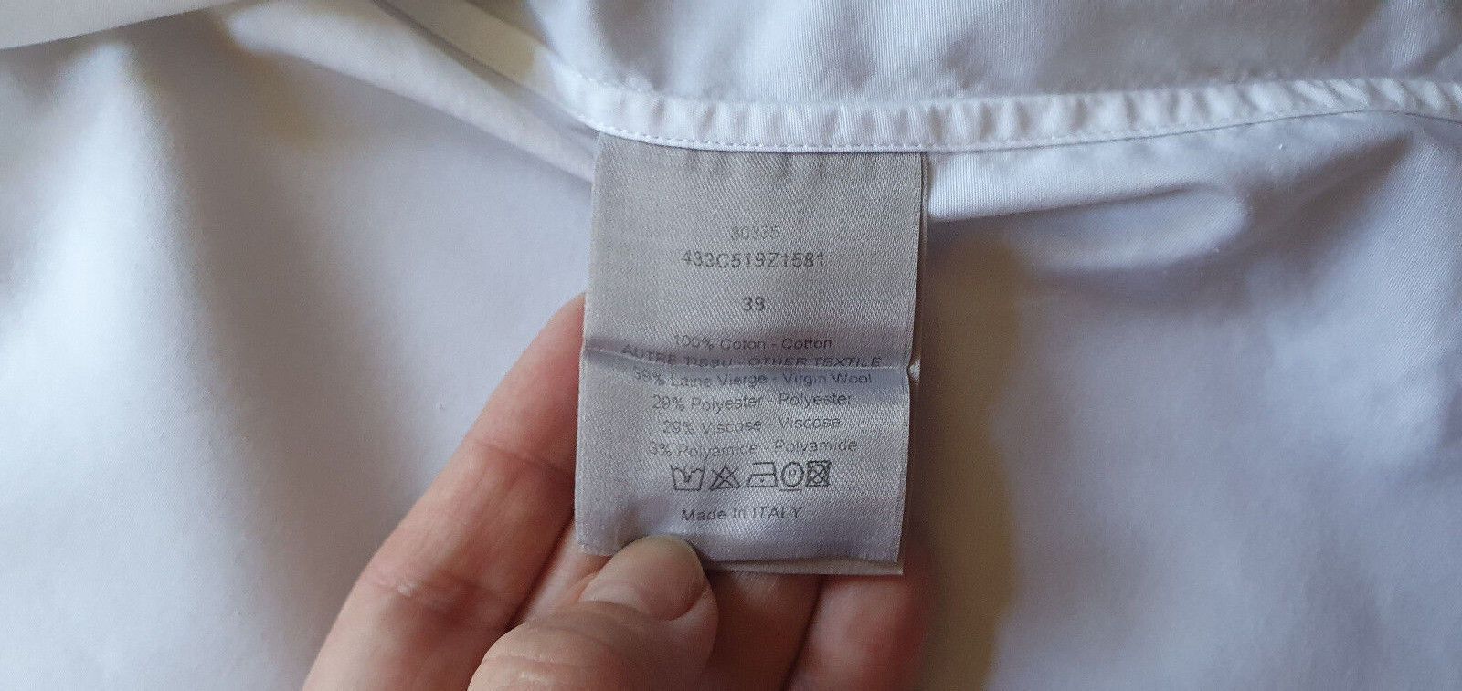Dior Dior Shirt Sze 39/M-L/ /White/Cotton Size M / US 6-8 / IT 42-44 - 7 Thumbnail
