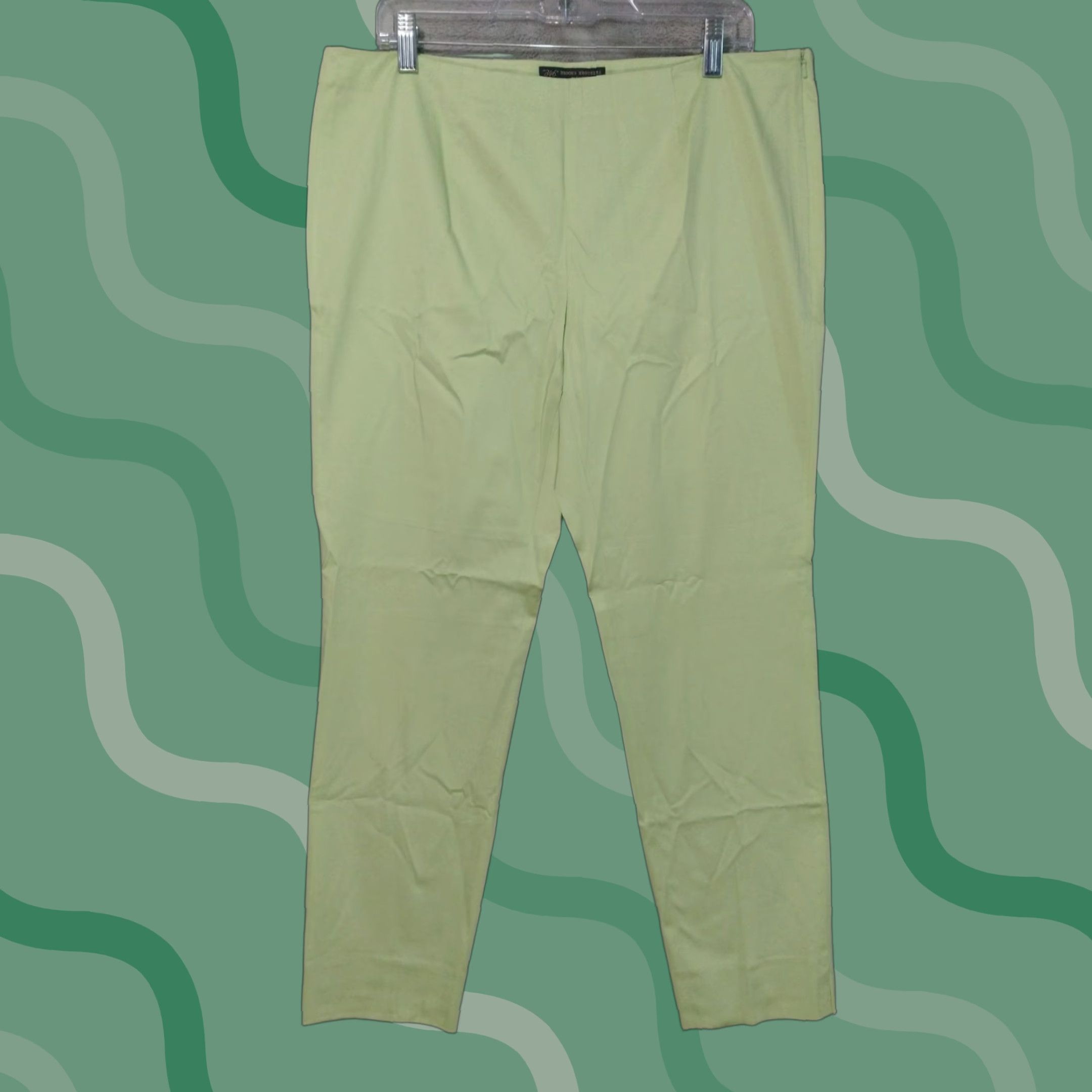 Brooks Brothers Brooks Brothers Pants Womens 12 Green Natalie Fit Flat Front Pull On Stretch Dress Pants City Preppy 90s Mens? Size 34" / US 12 / IT 48 - 1 Thumbnail
