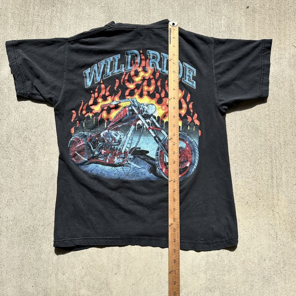 Vintage Vintage Wild Ride Motorcycle T Shirt 90s Skull Graphic Small Size US S / EU 44-46 / 1 - 6 Thumbnail