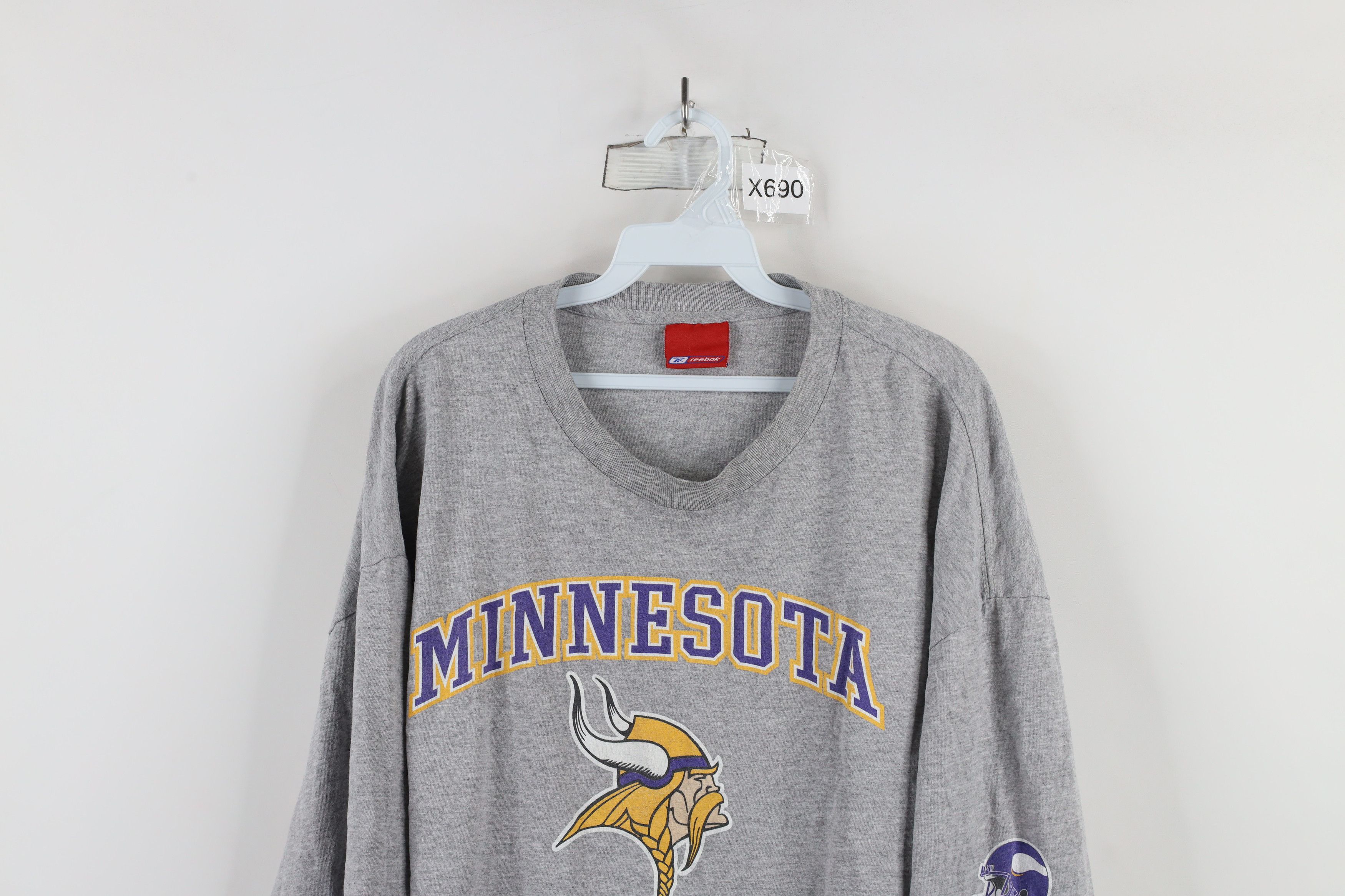 Reebok × Vintage Vintage Reebok Minnesota Vikings Long Sleeve T-Shirt Size US XL / EU 56 / 4 - 2 Thumbnail