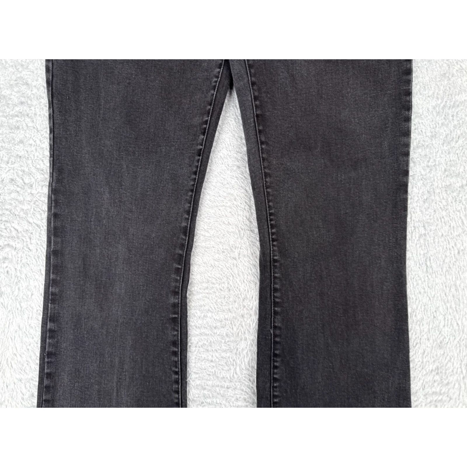 Vintage Wax Jeans Junior 13 Black Denim Bootcut High Rise Cotton Blend Stretch 28x30 Size 34" / US 12 / IT 48 - 3 Thumbnail