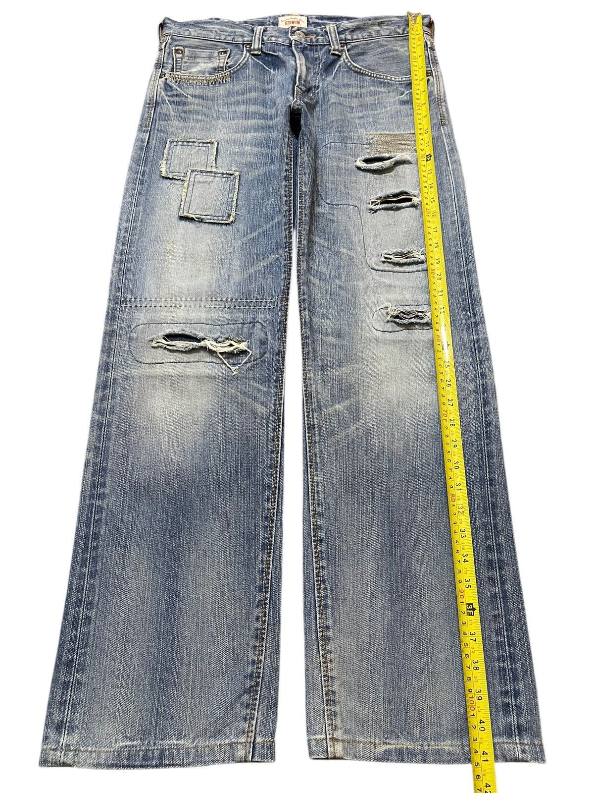 Edwin Edwin XV Exclusive Vintage Faded Distressed Loose Jeans Size US 33 - 13 Thumbnail