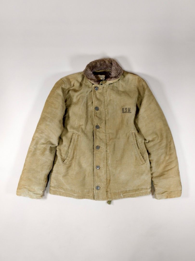 Vintage True Vintage Rare 1944 USN N1 Deck Jacket (Khaki) Size US M / EU 48-50 / 2 - 1 Thumbnail