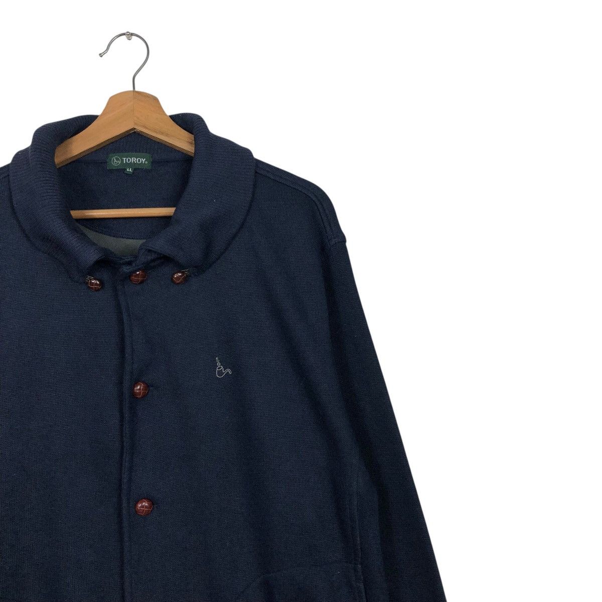 Japanese Brand Vintage TOROY Japan Knit Button Jacket Issey Miyake Size US L / EU 52-54 / 3 - 7 Thumbnail