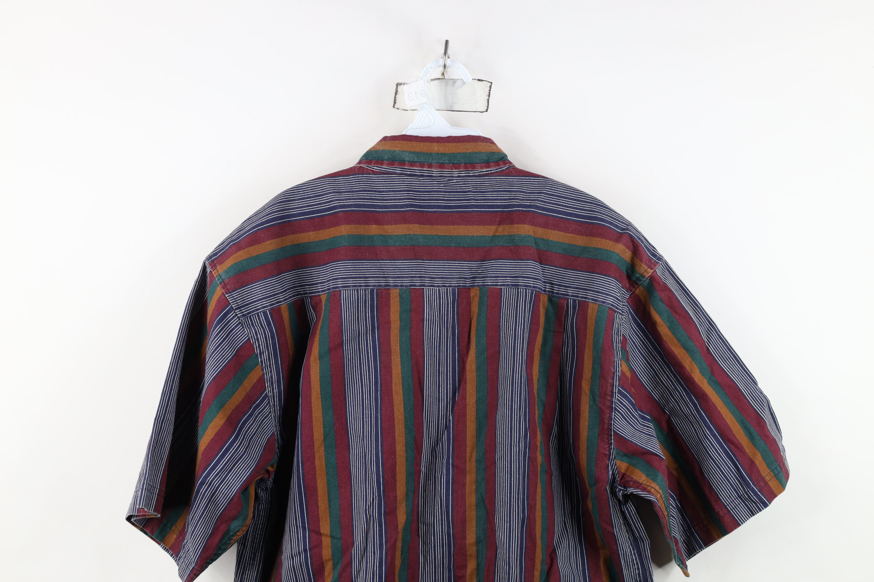 Vintage Vintage 90s Streetwear Rainbow Striped Button Down Shirt Size US L / EU 52-54 / 3 - 13 Thumbnail