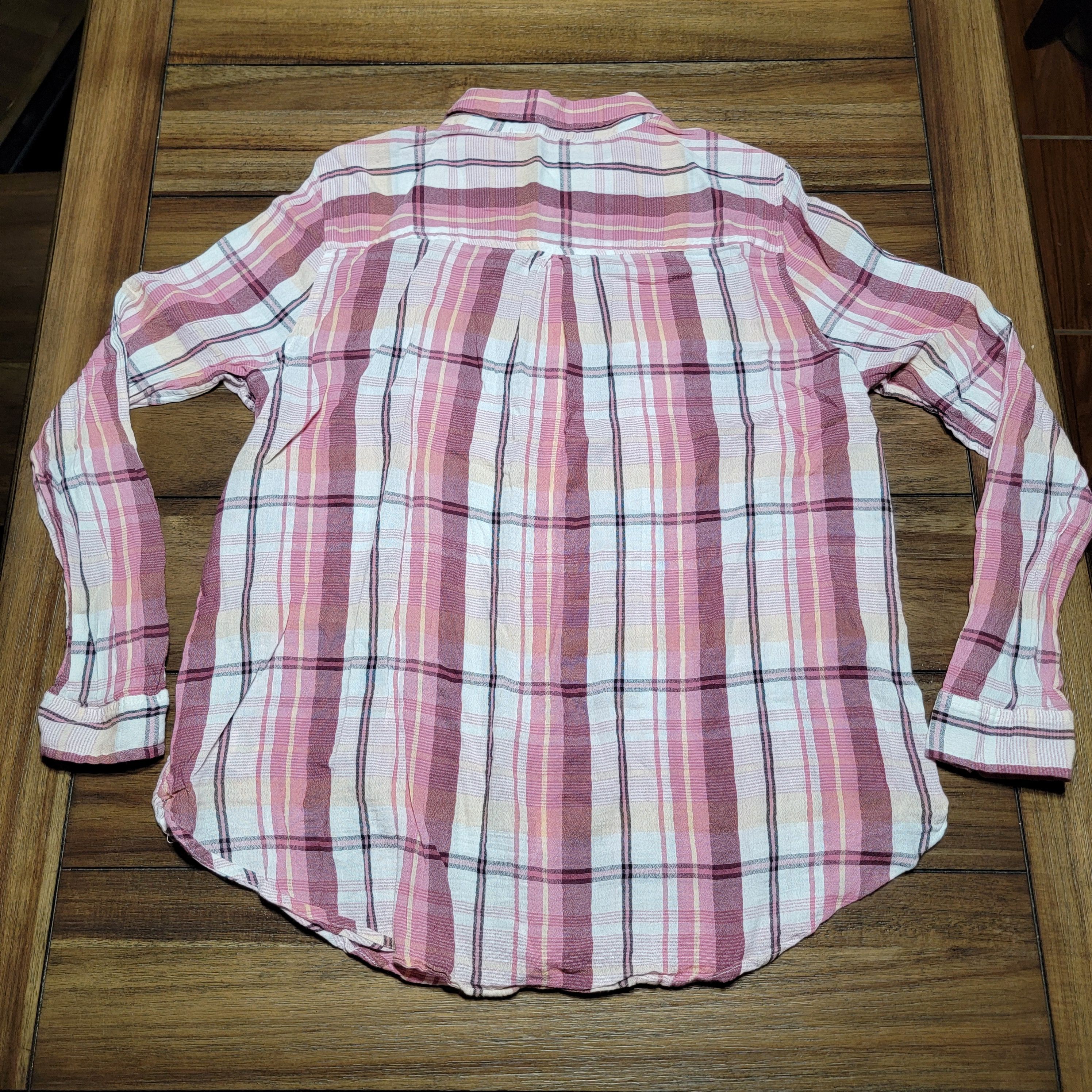 Lucky Brand Lucky Brand Full Button LS Pink Plaid Shirt - Size XL Size XL / US 12-14 / IT 48-50 - 3 Thumbnail