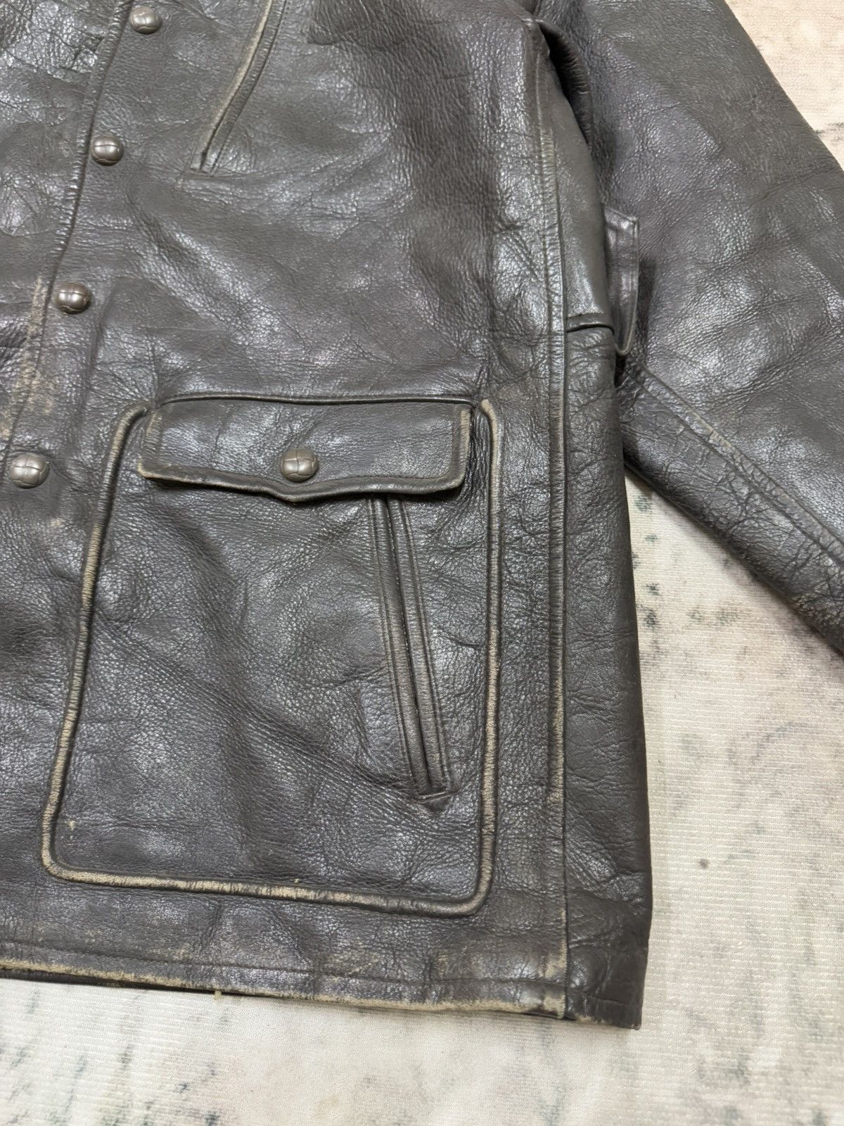 Genuine Leather Vintage Nour Style High Classes Fur Leather Jacket Size US M / EU 48-50 / 2 - 6 Thumbnail