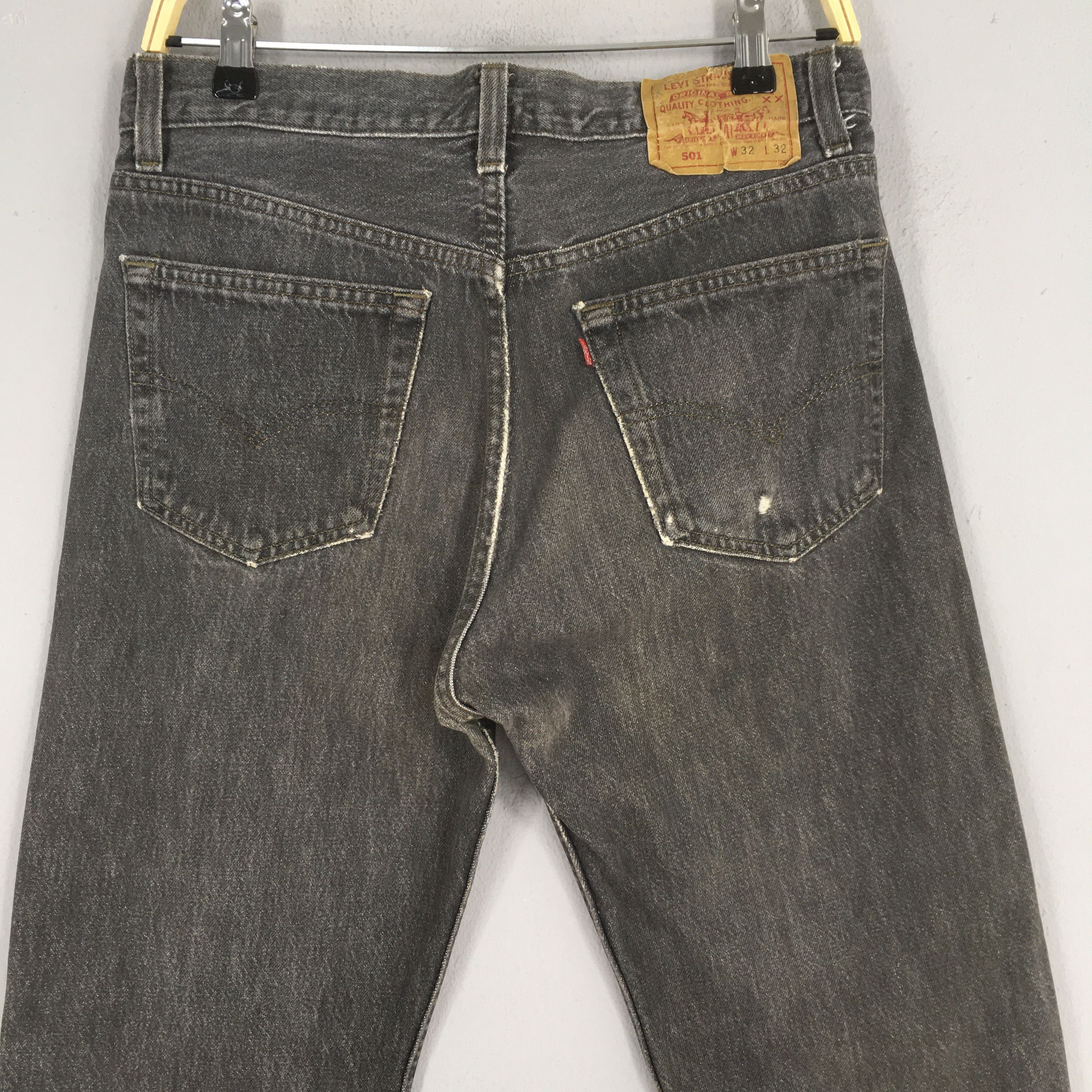 Levi's Size 29x30 Vintage 90s Levi's 501 Faded Black Jeans S277 Size US 29 - 8 Thumbnail
