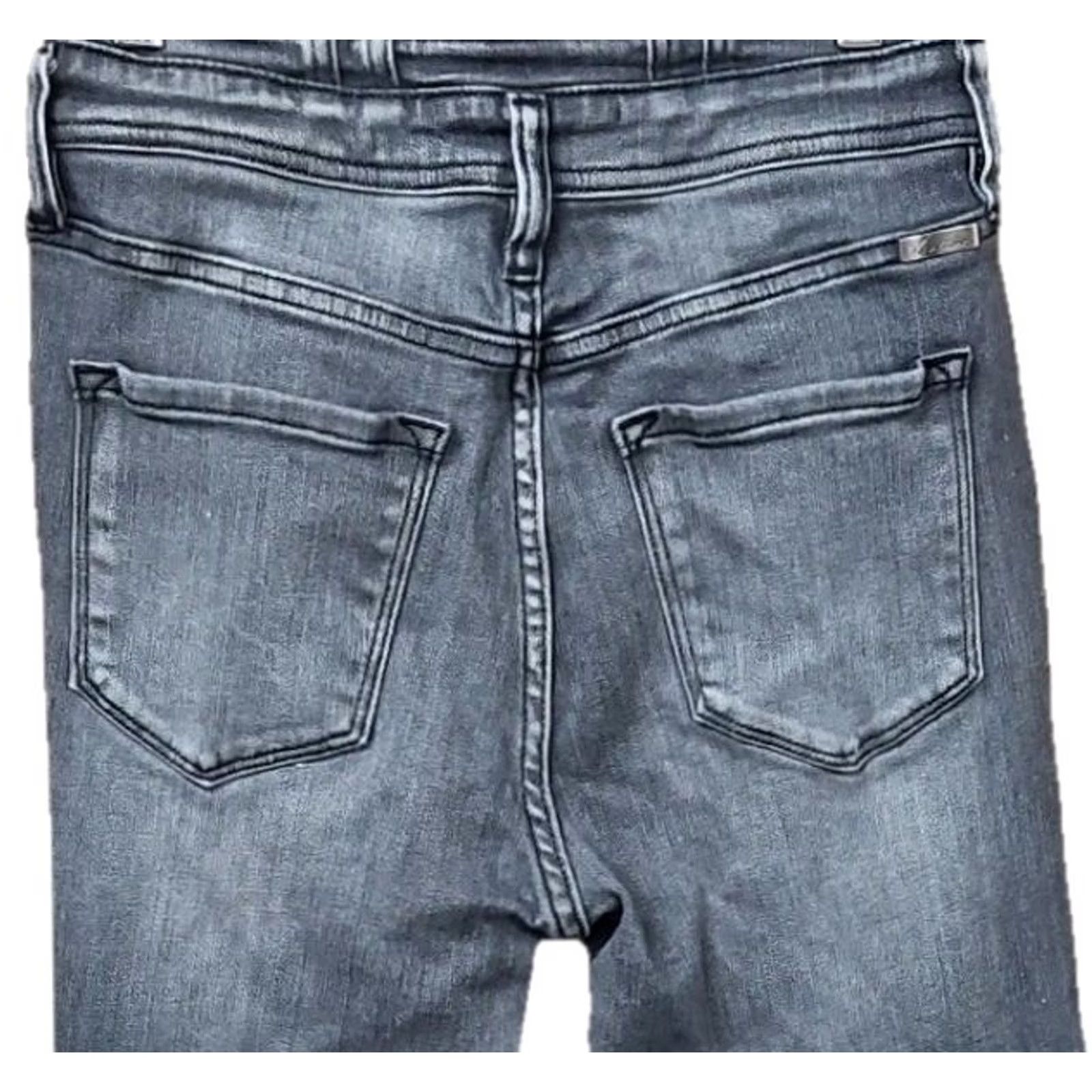 Vintage KanCan Skinny Jeans Charcoal Gray Black Size 28 Stretch Pockets High rise Women Denim 26in Inseam 28in Dark Wash Regular Size 28" / US 6 / IT 42 - 5 Thumbnail