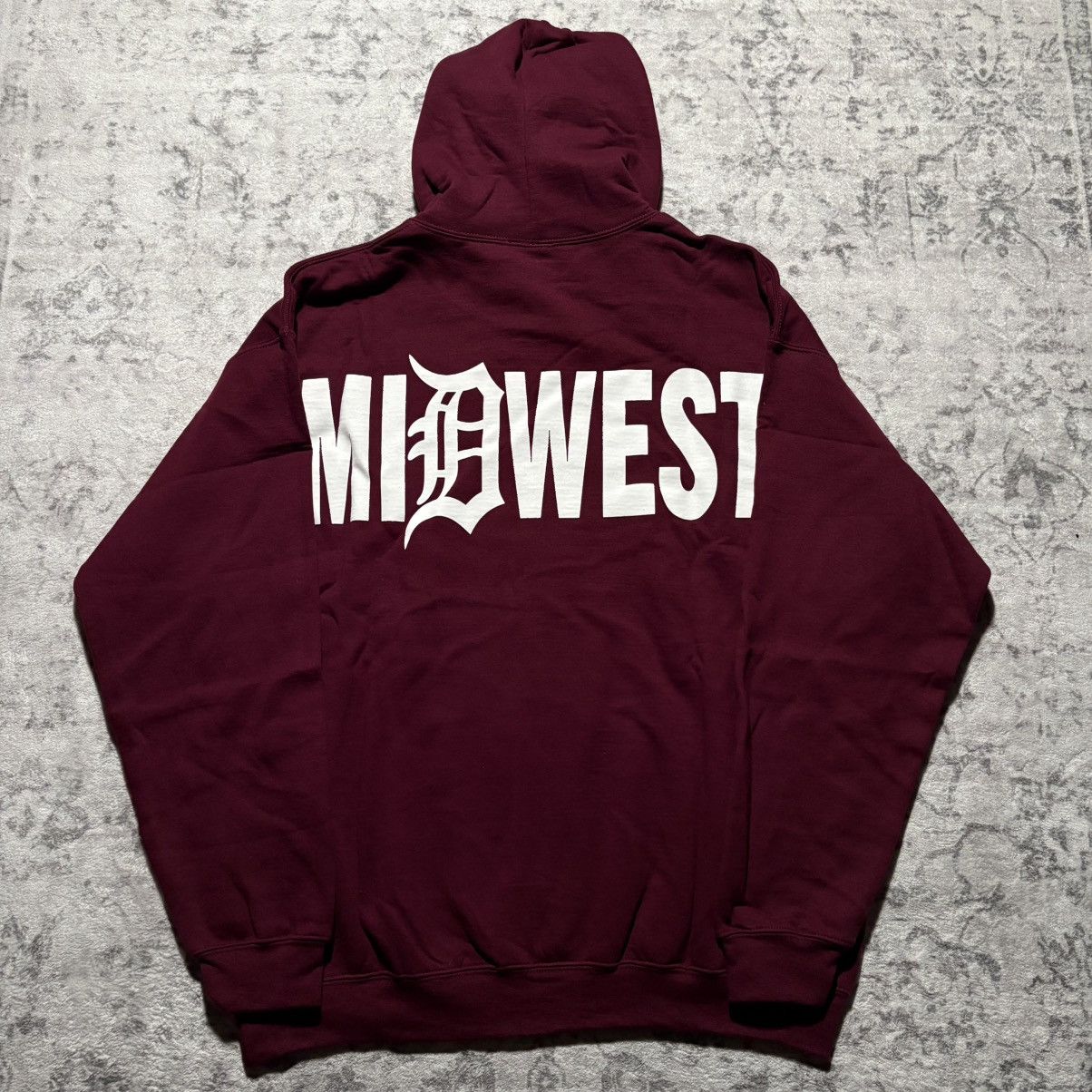 S4LEM Salem Midwest Embroidered Logo Hoodie Maroon | Size L Size US L / EU 52-54 / 3 - 6 Thumbnail