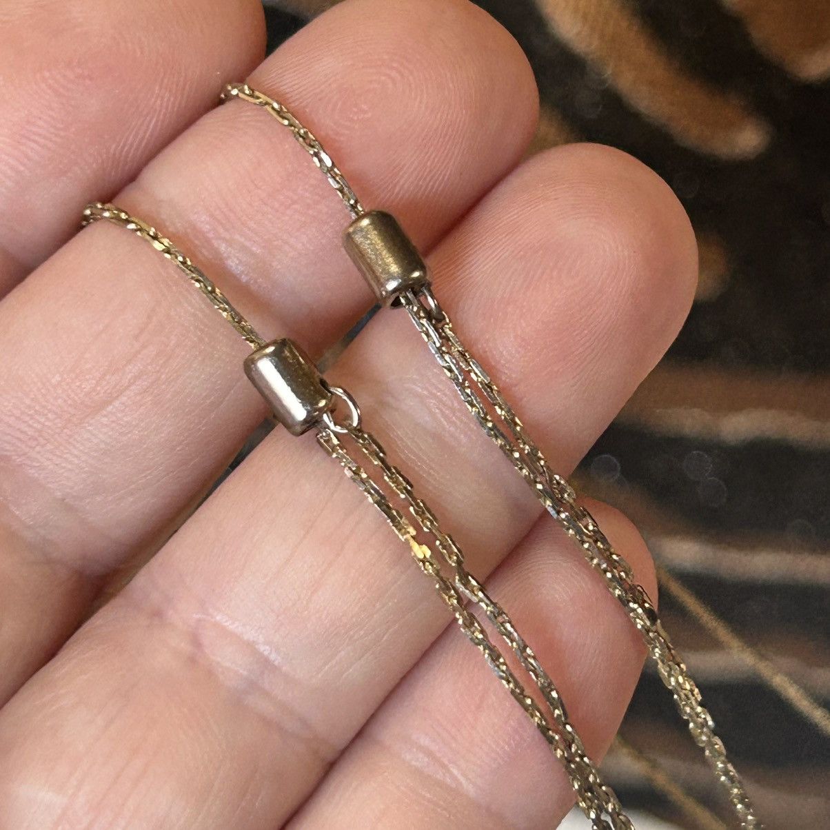 Vintage Vintage 70s-80s gold plated triangle chain slider necklace Size ONE SIZE - 5 Thumbnail
