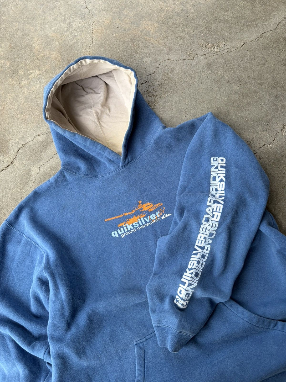 Quicksilver Vintage 90’s Y2K Surfwear Faded Quicksilver Hoodie Size US XL / EU 56 / 4 - 1 Thumbnail