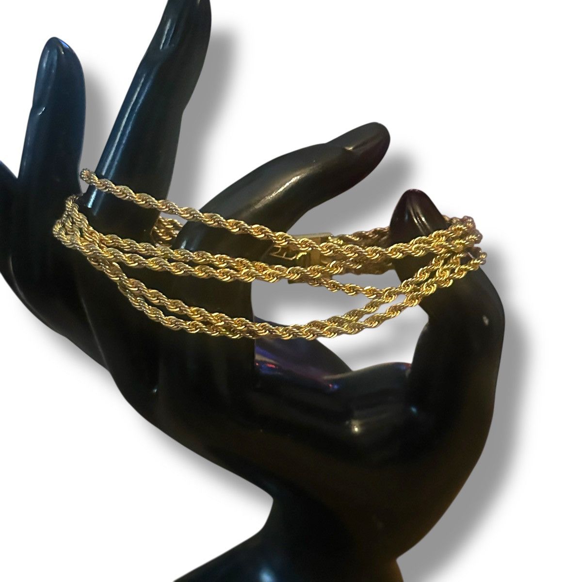 Vintage Vintage gold tone multi strand rope chain bracelet Size ONE SIZE - 3 Thumbnail