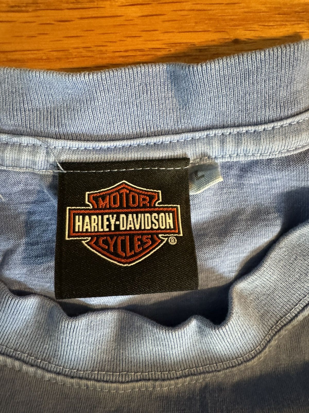 Harley Davidson Modern Light Blue Harley Davidson Jamaica Tee Size US XL / EU 56 / 4 - 5 Thumbnail