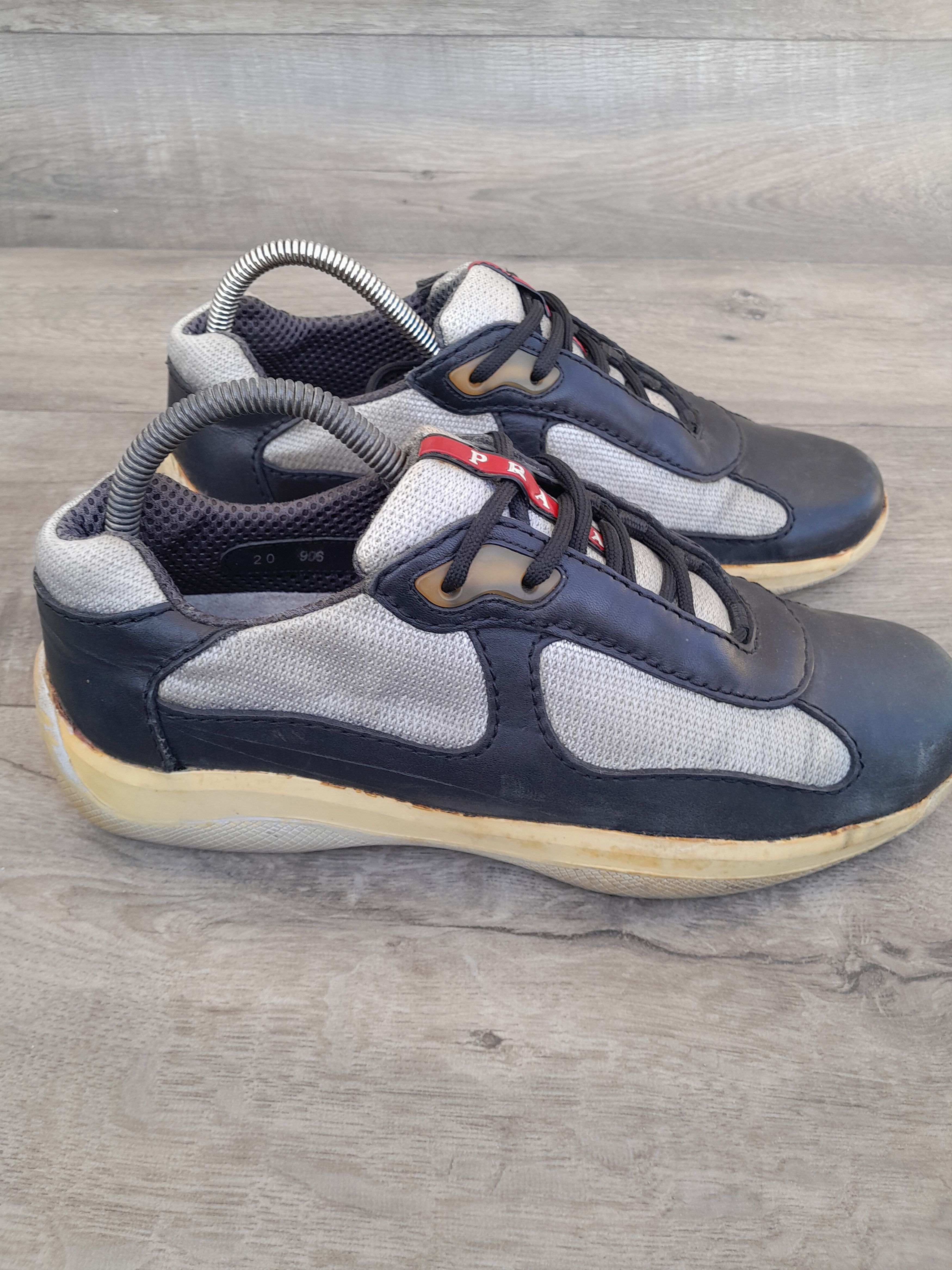 Prada Prada America’s Cup Navy Blue Leather Sneakers Size US 7 / EU 40 - 2 Thumbnail