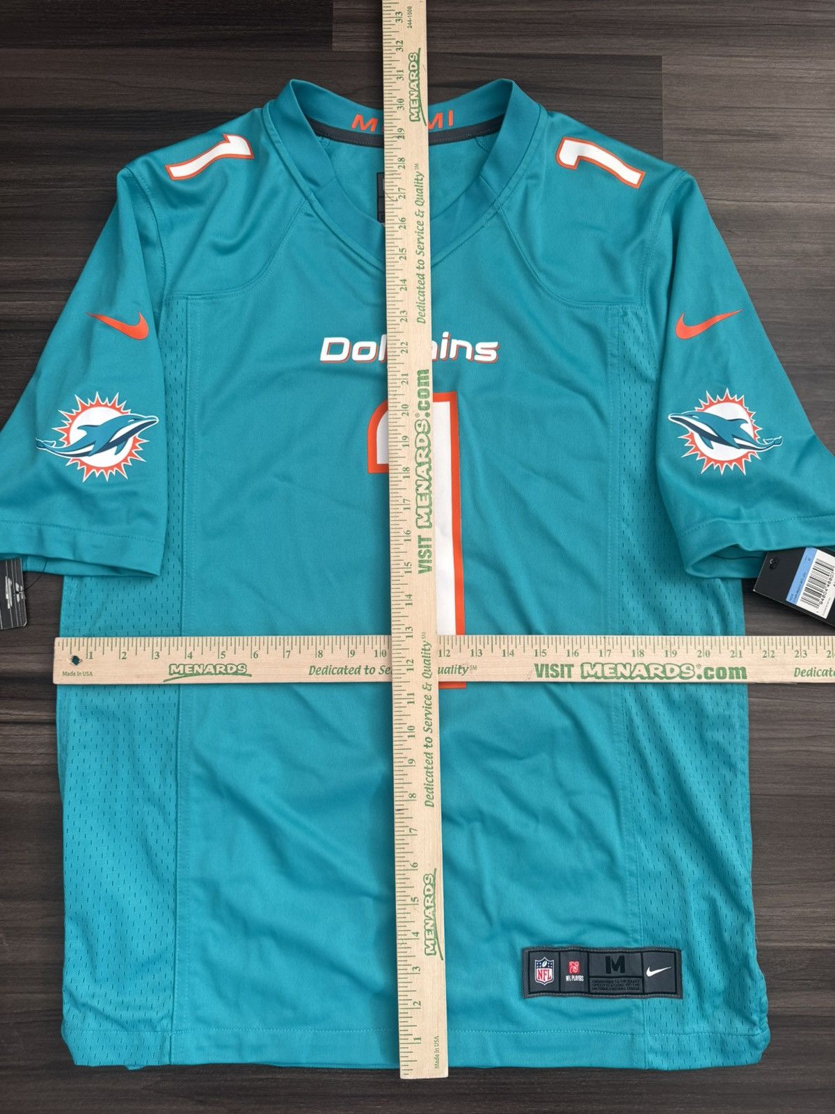 Nike Miami Dolphins Tua Tagovailoa #1 NFL Game Home Aqua Jersey Size US M / EU 48-50 / 2 - 7 Thumbnail