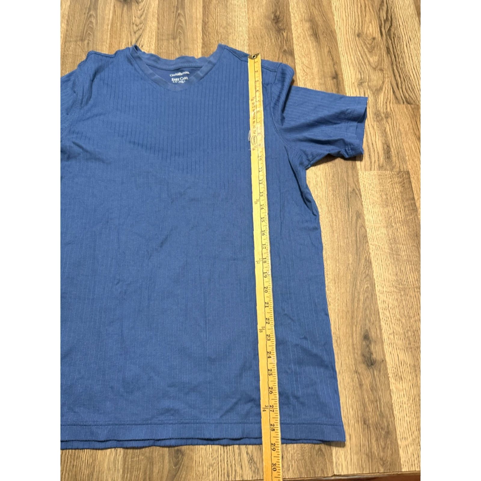 Croft & Barrow Croft & Barrow Shirt Men's Tall Large Blue V-neck Easy Care Shirt Size US L / EU 52-54 / 3 - 7 Thumbnail