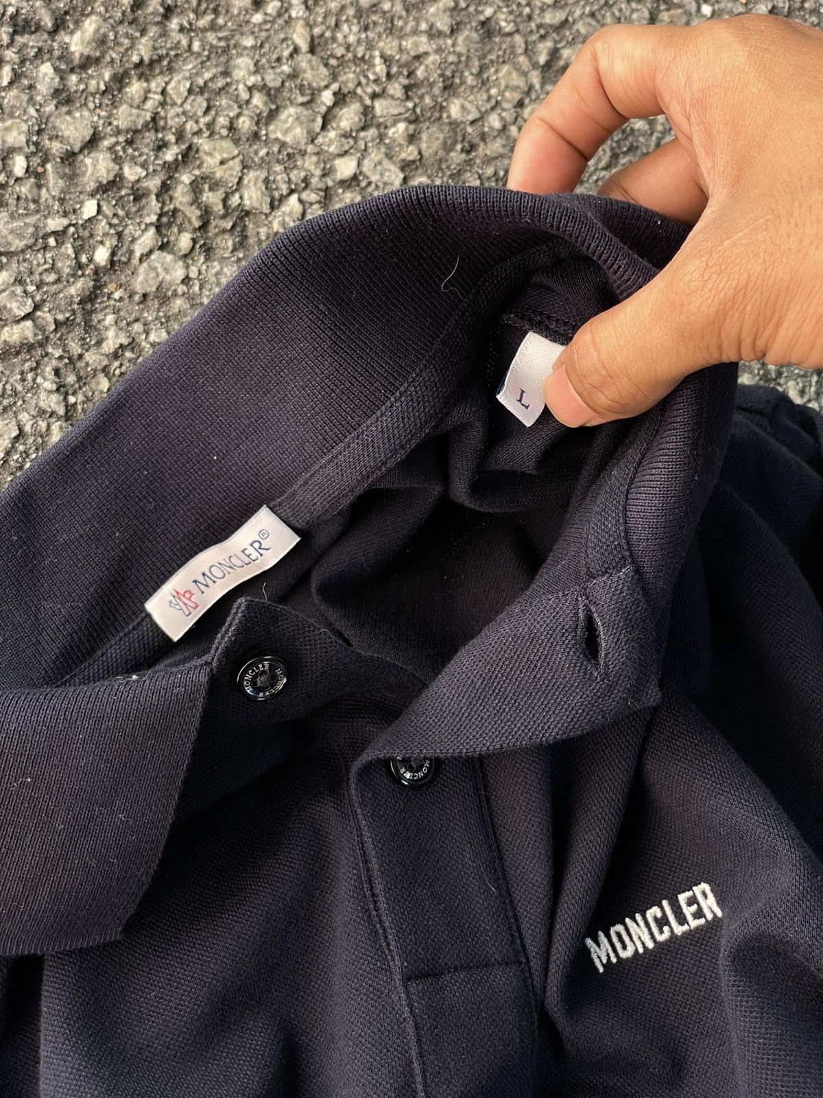 Moncler Moncler Stretch Polo Shirt Size US L / EU 52-54 / 3 - 9 Thumbnail