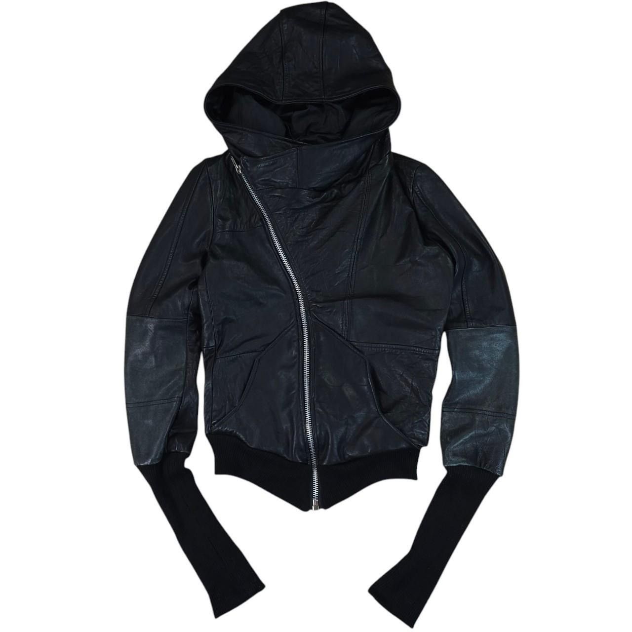 Japanese Brand × Vintage ASYMMETRICAL LEATHER BOMBER JACKET ARCHIVE AVANT GARDE M Size US M / EU 48-50 / 2 - 1 Thumbnail