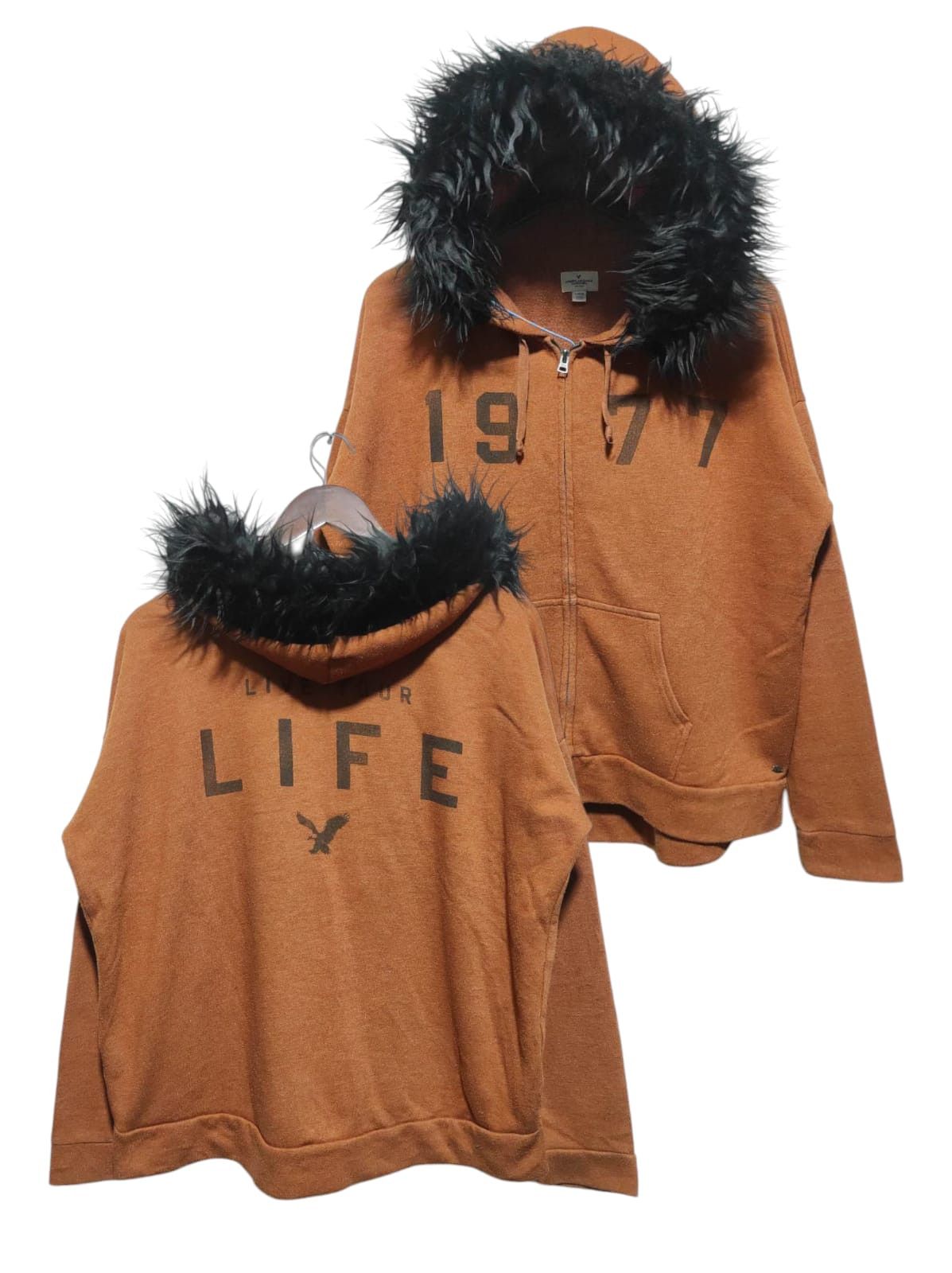 Hysteric Glamour American Eagle Zipper Fur Hoodie LGB style Size US L / EU 52-54 / 3 - 1 Thumbnail