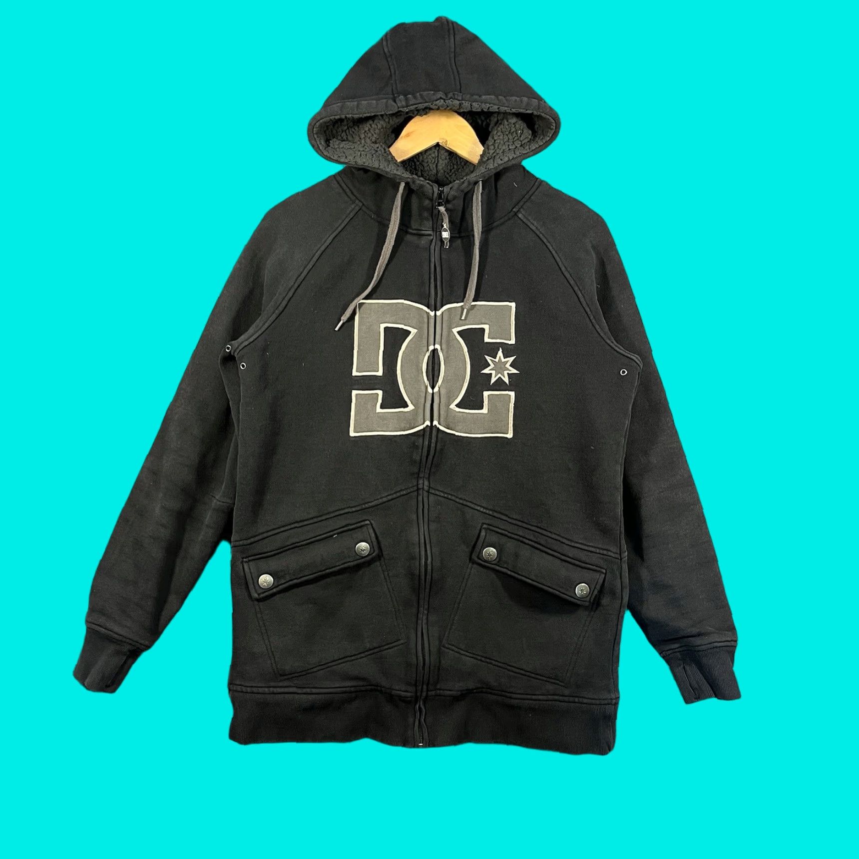 Streetwear × Vintage Vintage Y2K DC Zip Fur Hoodie LGB Style | Grailed