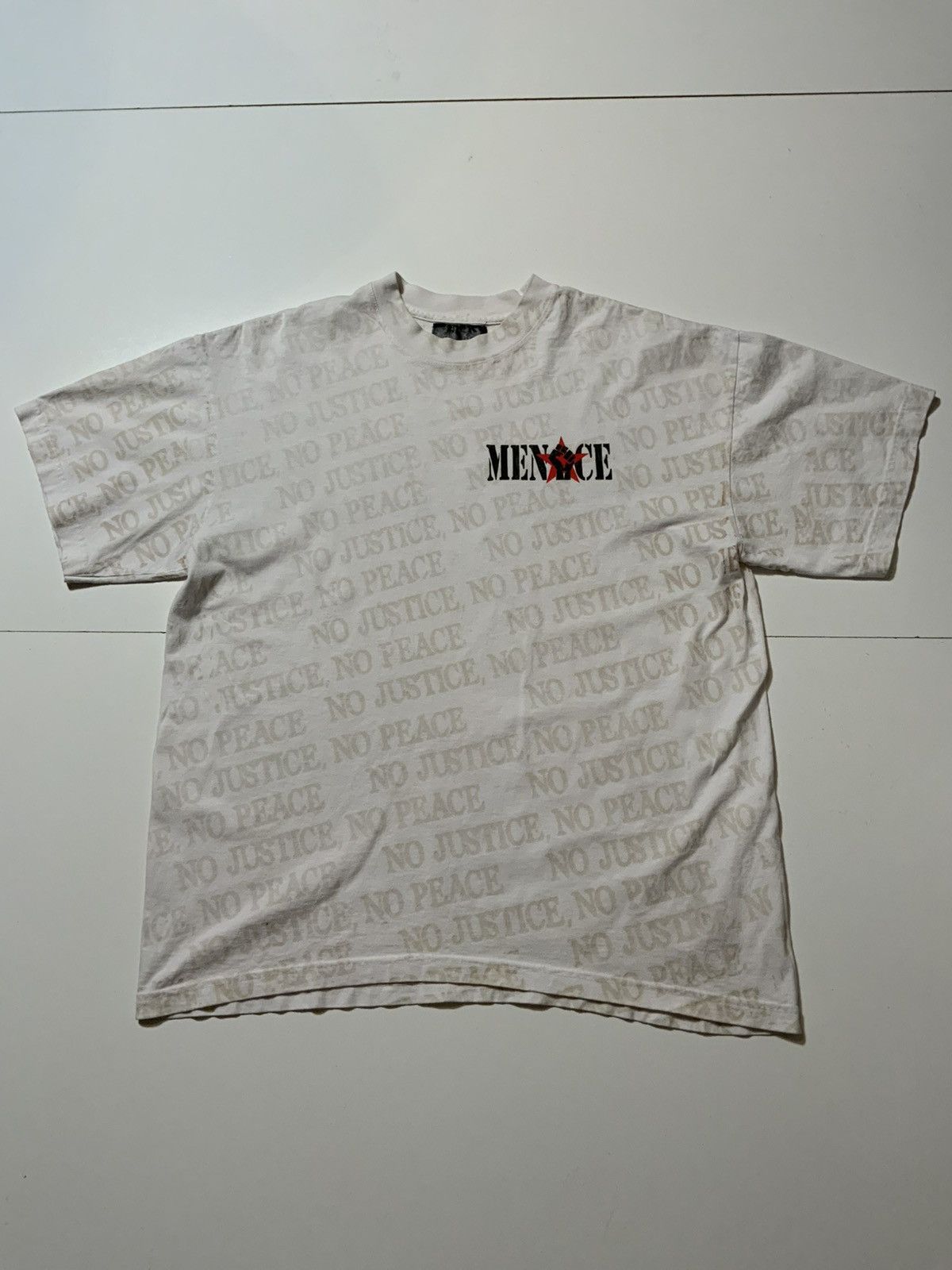 Menace Menace Los Angeles No Justice No Peace AOP Fist Star T-Shirt Size US M / EU 48-50 / 2 - 2 Thumbnail