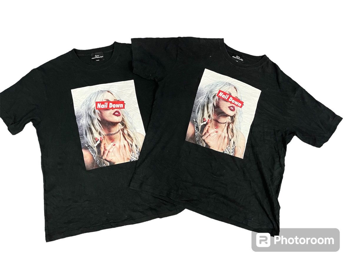 14th Addiction Lot of 2 Nail Down SPINNS JAPANESE DESIGNER Model Photo Tee Size US L / EU 52-54 / 3 - 1 Thumbnail
