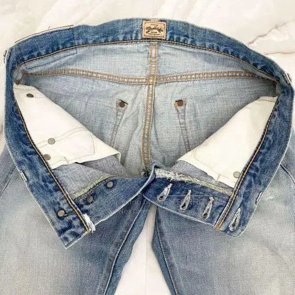 Marblesoda MARBLES Crash Denim Damage Jeans Japan. Size US 31 - 4 Thumbnail