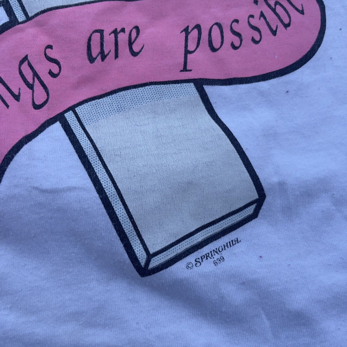 Fruit Of The Loom × Vintage Vtg 90s WITH GOD ALL THINGS ARE POSSIBLE Single Stitch Shirt Size US L / EU 52-54 / 3 - 3 Thumbnail