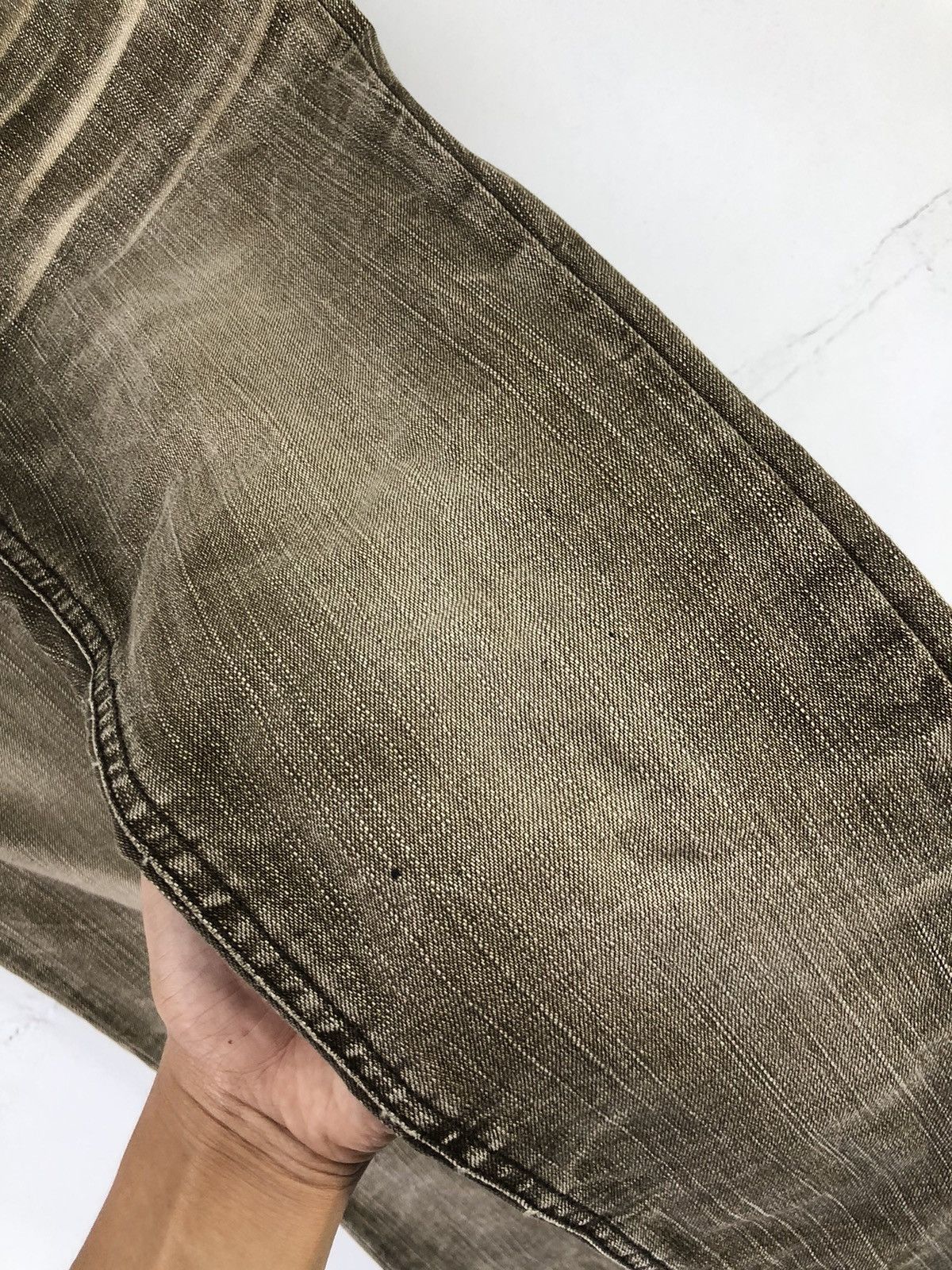 Japanese Brand Vintage Pavarotti Vary Jean Faded Brown Flare Bootcut Jeans Size 27" / US 4 / IT 40 - 12 Thumbnail