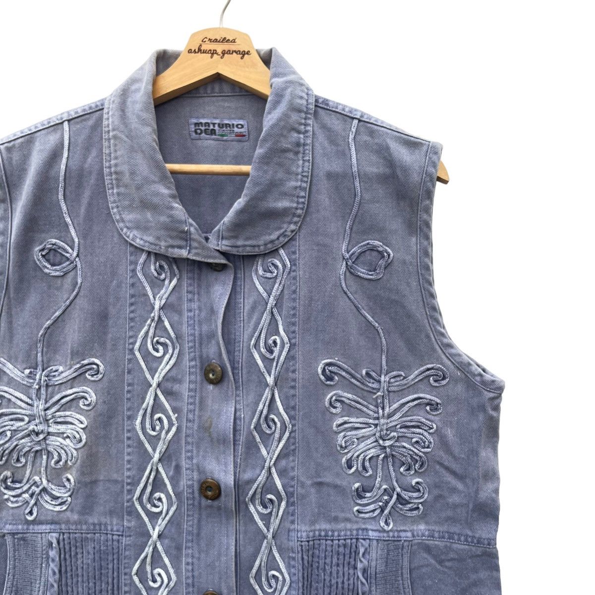 Other Vintage Maturio Dea Embroidered Button Up Vest Size US L / EU 52-54 / 3 - 4 Thumbnail