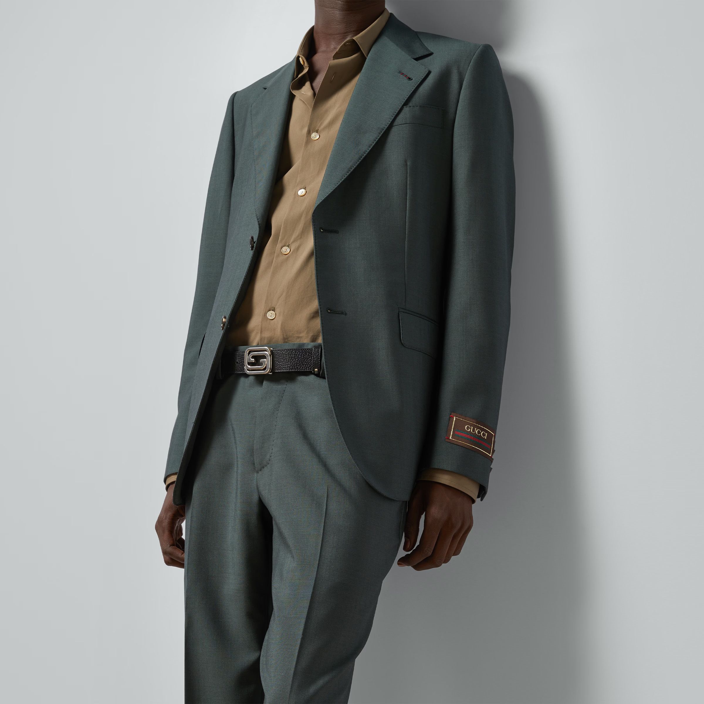 GUCCI BELT BUCKLE SUPREME MONOGRAM LEATHER 715603 K9GSN 1000