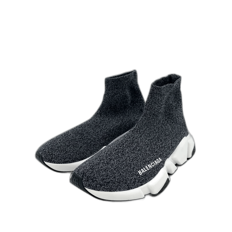 Balenciaga Balenciaga Black Silver Sock Sneakers Size 39 Size US 8 / EU 41 - 1 Thumbnail